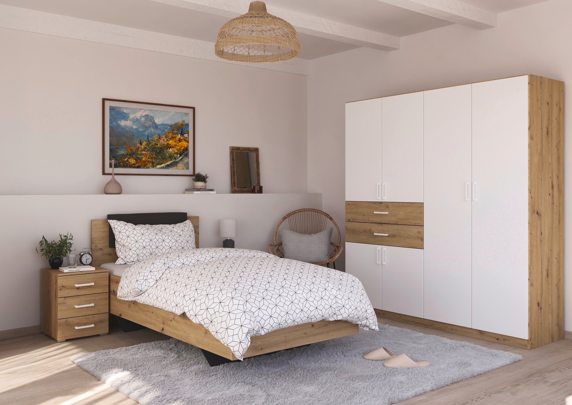 rauch Bett »Maika«, mit abnehmbarer Polsterauflage in Lederoptik