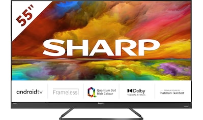 Sharp LED-Fernseher »55EQ3EA«, 139 cm/55 Zoll, 4K Ultra HD, Smart-TV-Android TV kaufen