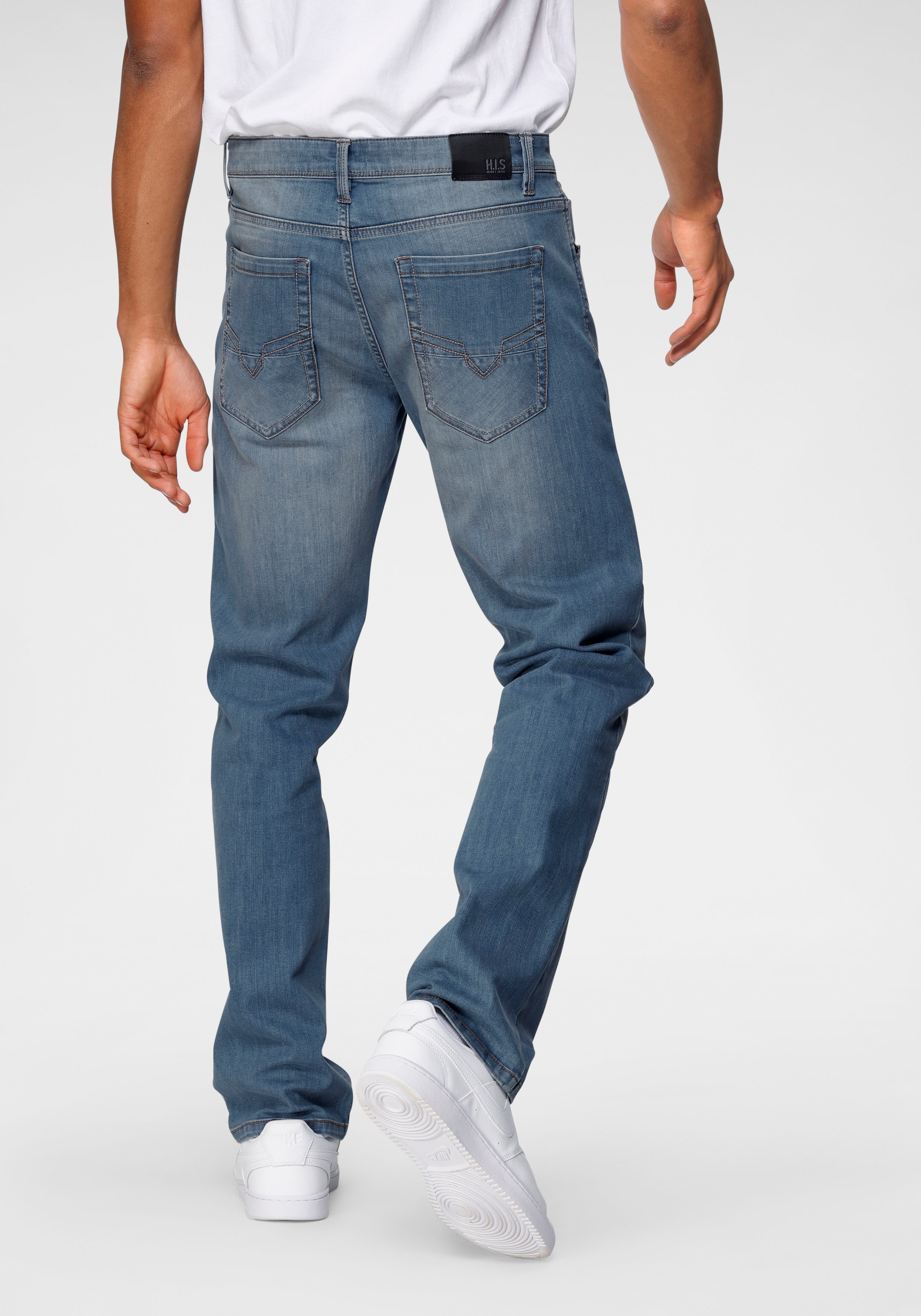 H.I.S Comfort-fit-Jeans »ANTIN«, bequeme Passform, gerades Bein, mit Used-Waschung