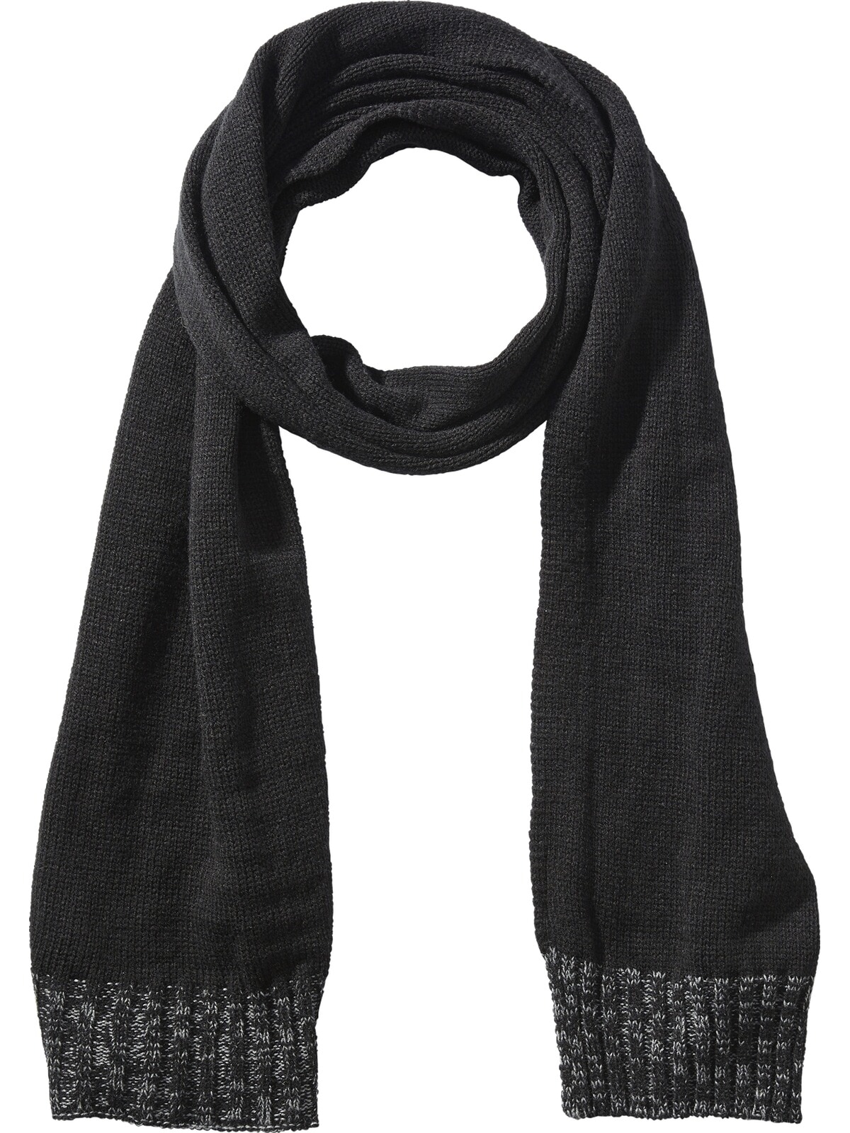 Babista, Herren, Strickschal »Schal CALLETANO« 1 Stk., schwarz, schwarz, Schal CALLETANO mit Rippstrick-Details