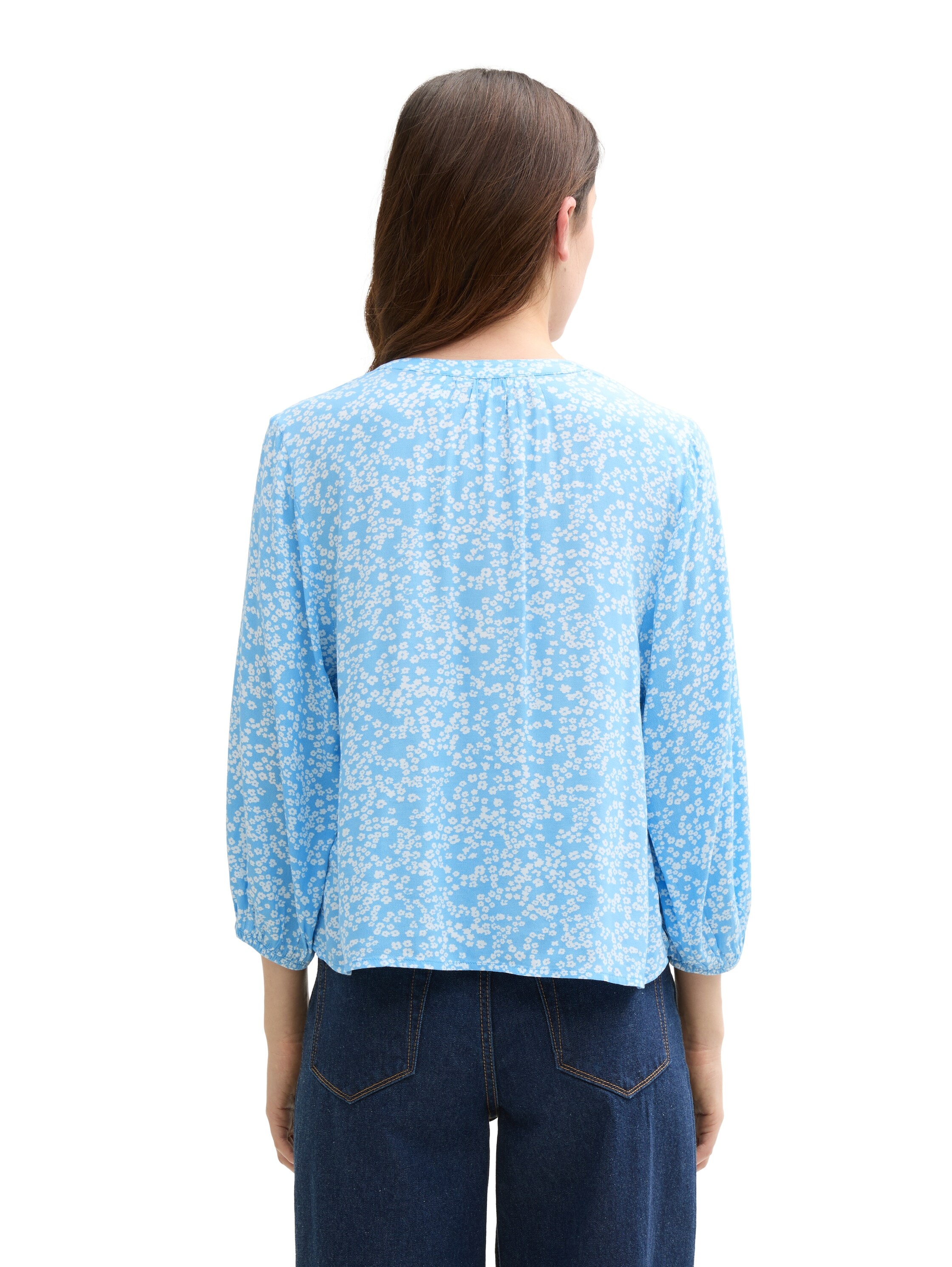 TOM TAILOR Denim Klassische Bluse, mit All-Over Print
