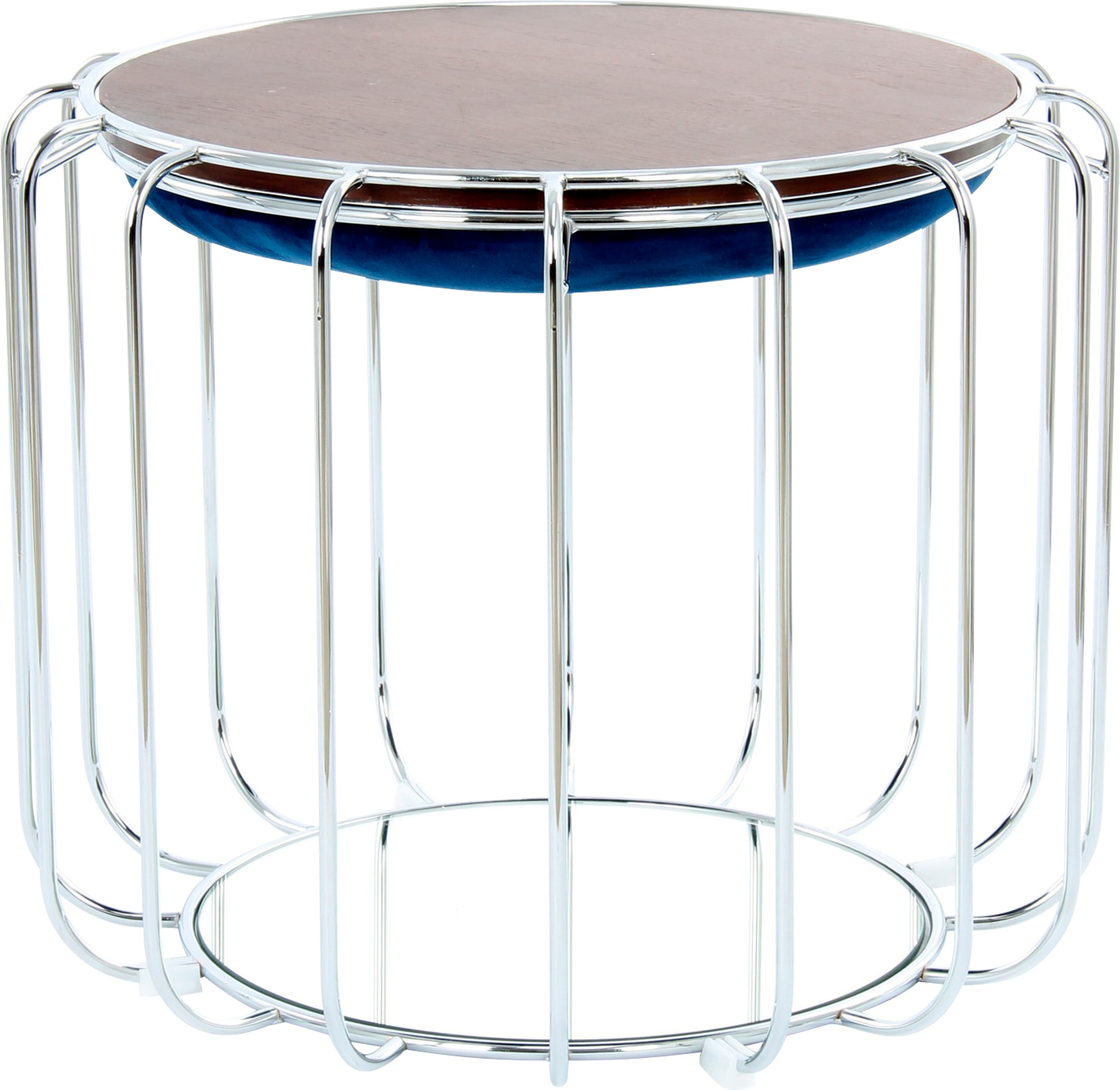 Kayoom Beistelltisch »Pouf Comfortable 110, abnehmbares und wendbares Oberteil«, (1 St.), praktisch umzuwandeln in Tisch oder Hocker, mit Spiegelglas