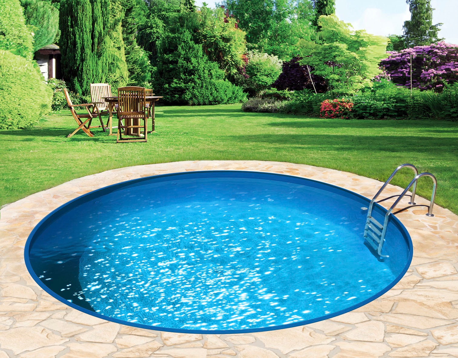 KONIFERA Rundpool »HOLIDAY 5«, (Komplett-Set, 6 tlg.), Höhe 120 cm, in verschiedenen Größen
