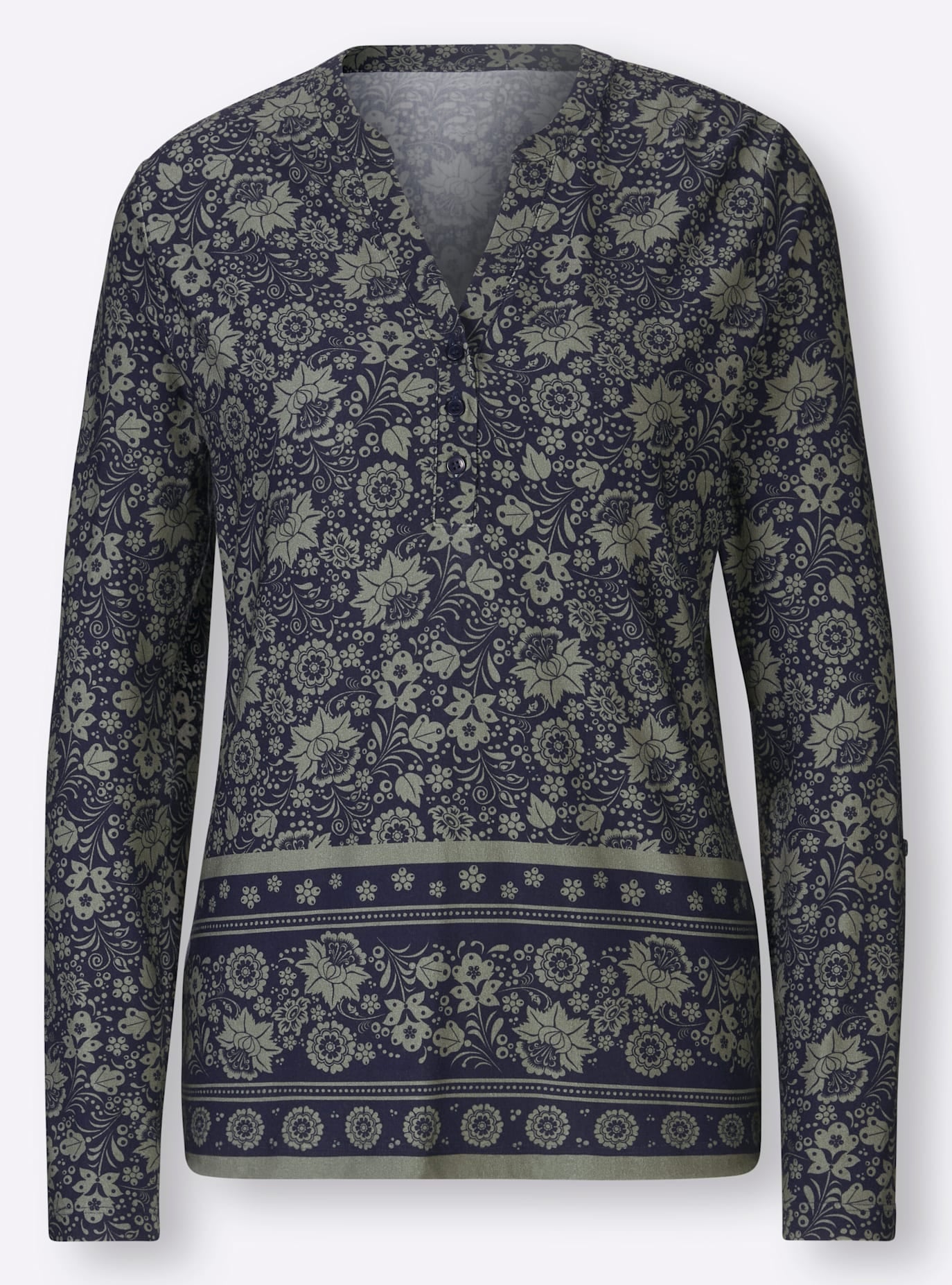 heine Langarmshirt »Druck-Shirt«, (1 tlg.)