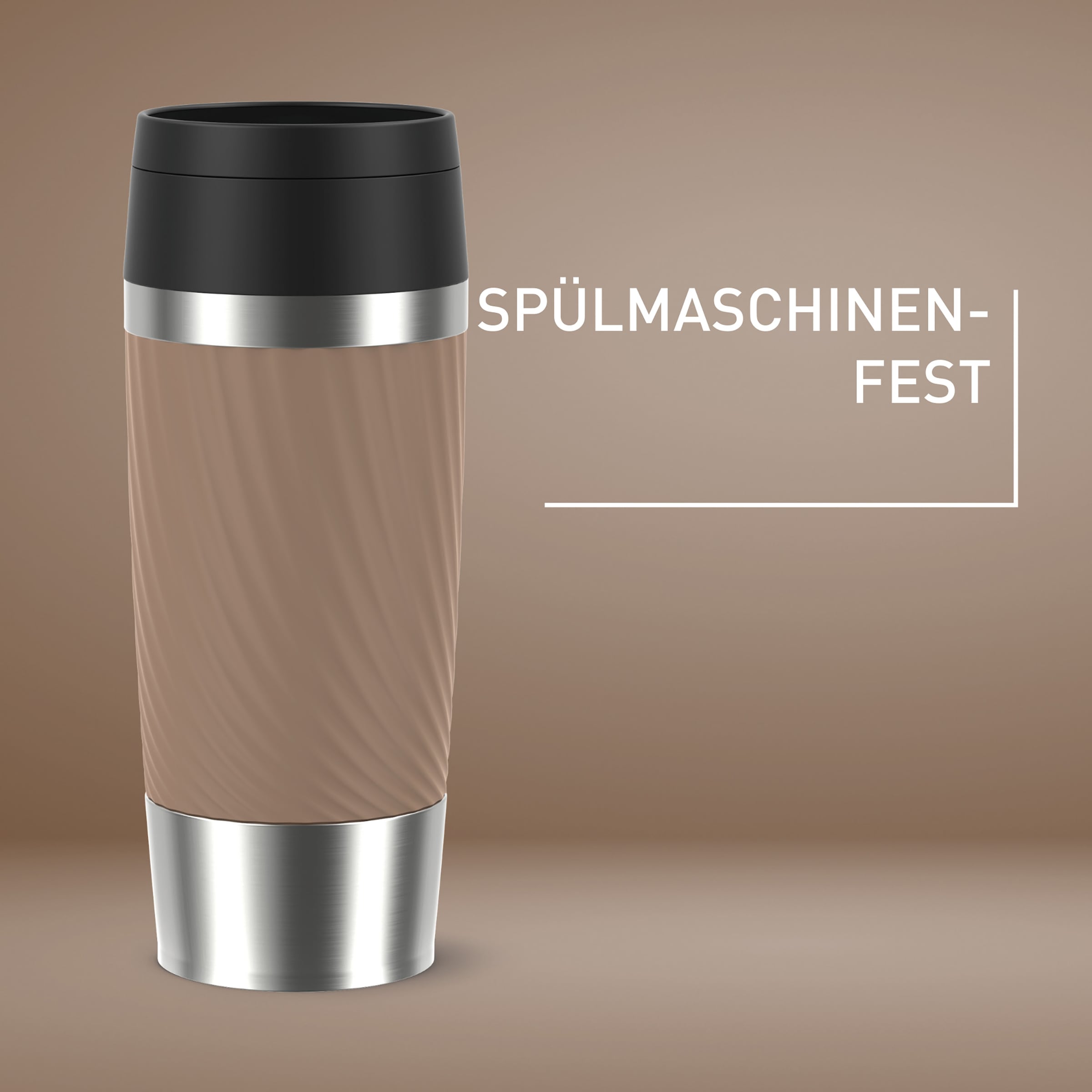 Emsa Thermobecher »Travel Mug Classic Twist« 0,36 Liter, Comfort-Schraubverschluss, Quick-Press, auslaufsicher