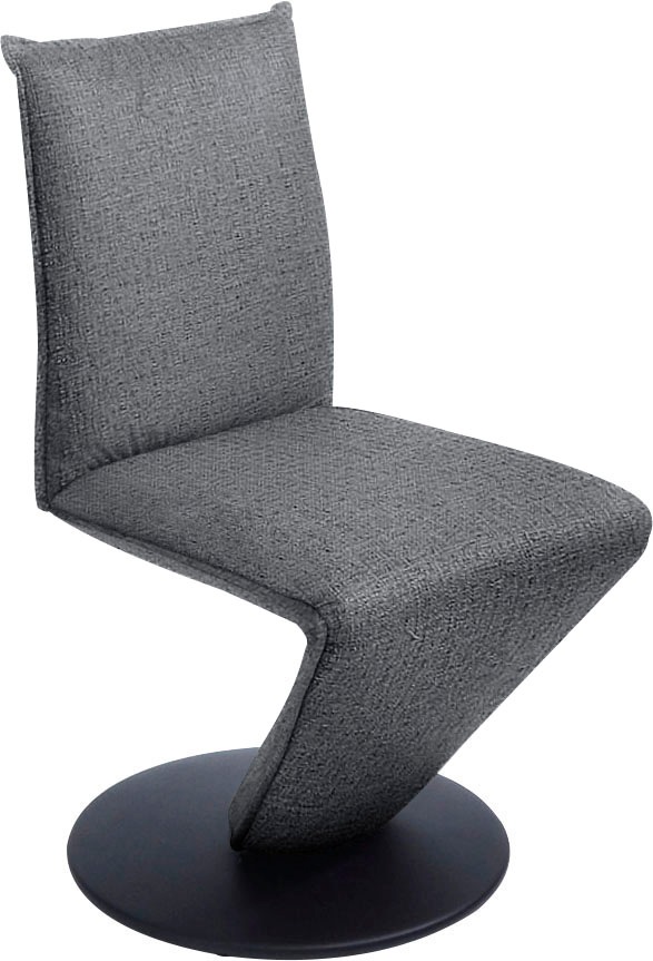 K+W Komfort & Wohnen Esszimmerstuhl "Drive Drehstuhl" () Stuhl mit federnder Sitzschale, Drehteller in Metall schwarz Struktur