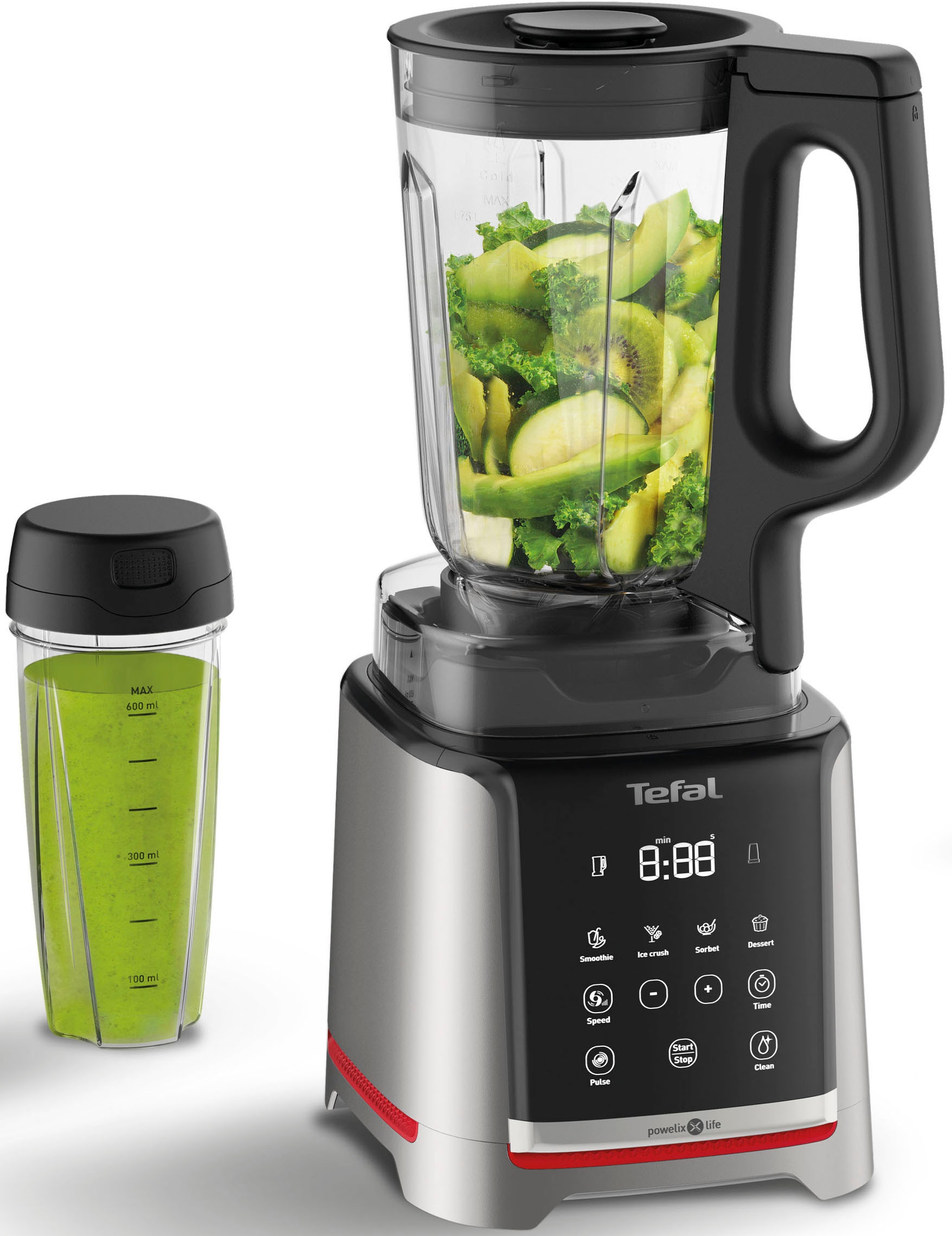 Tefal Standmixer »BL91HD Infiny Mix+ Highspeed«, 1600 W, 5 automatische Programme, Klingen mit Titanbeschichtung