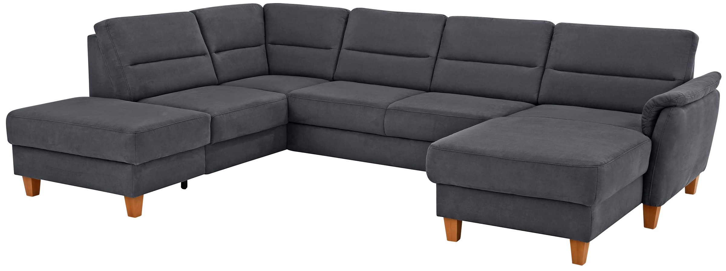 Home affaire Wohnlandschaft »Palmera U-Form, B: 308 cm« optional Bettfunktion & Bettkasten, Federkern