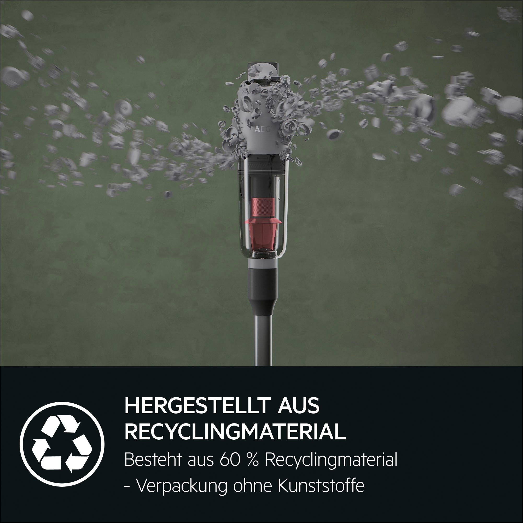 AEG Akku-Handstaubsauger »ANIMAL 7000 (AP71AB14UG)«, extrem leicht 2,2 kg, 60 % Recyclingmaterial, bis zu 50 Min. Laufzeit