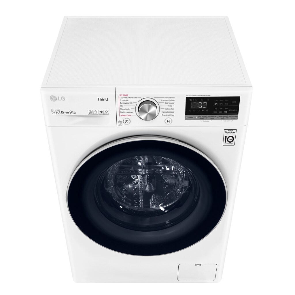 LG Waschmaschine, F4WV709P1E, 9 kg, 1400 U/min