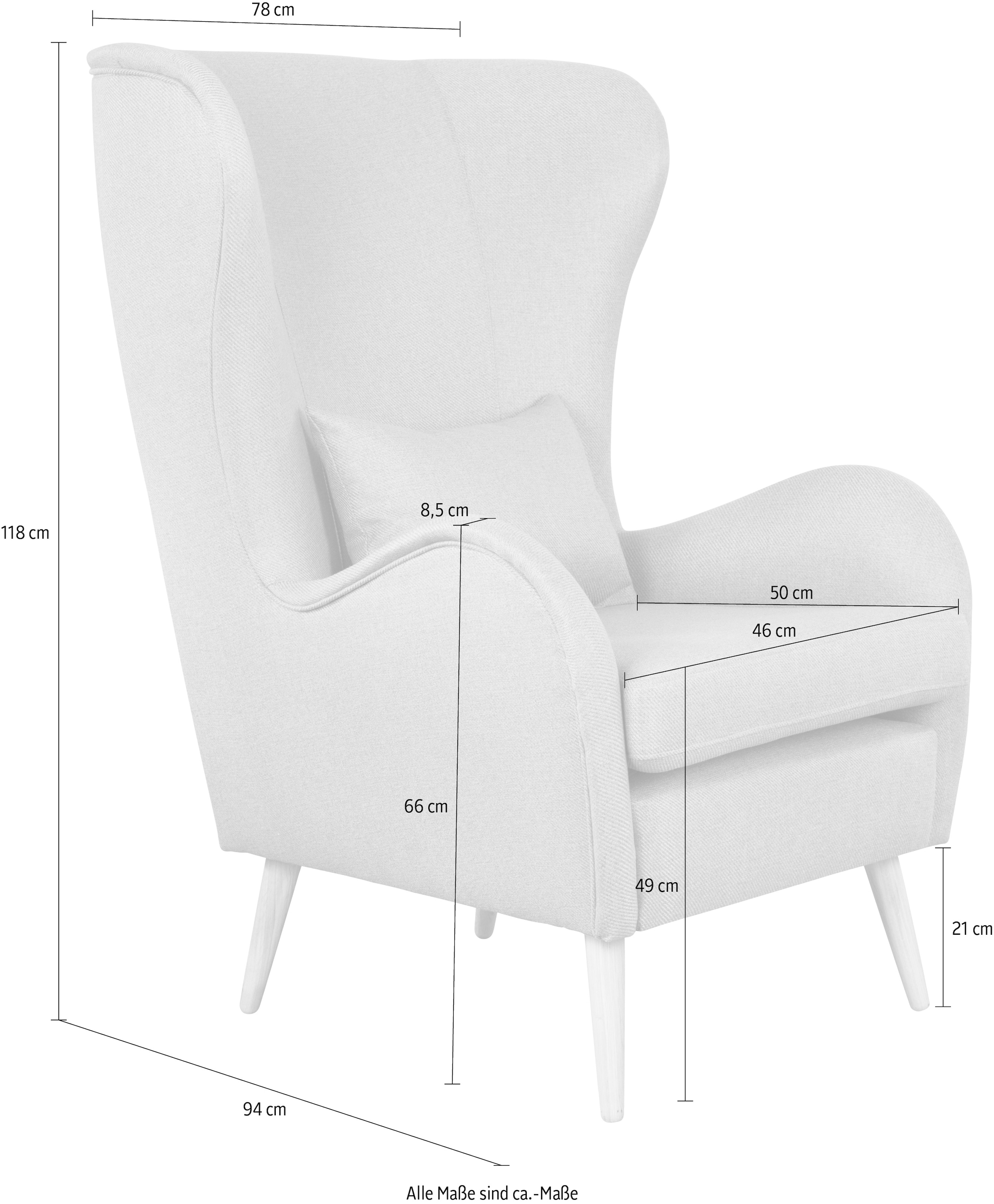 Guido Maria Kretschmer Home&Living Sessel »Charles Ohrensessel«, groß und gemütlich in modernem Design