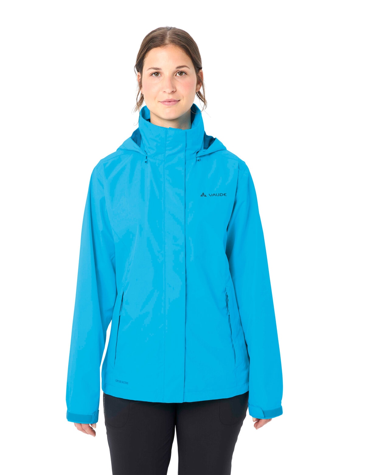 VAUDE Regenjacke »WOMEN'S ESCAPE LIGHT JACKET« mit Kapuze für Wandern und Trekking, wasserdicht und winddicht, atmungsaktiv