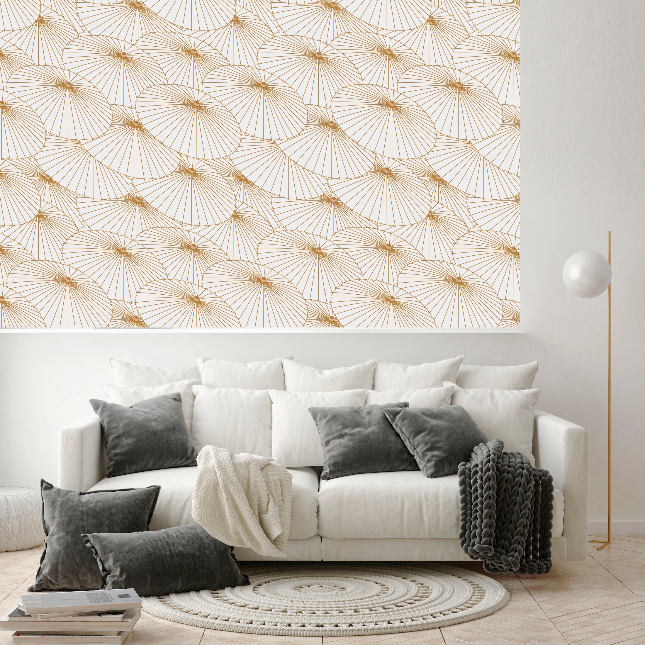queence Vinyltapete »Ada«, Farbverlauf-bedruckt-abstrakt, 90x250cm, selbstklebend, kinderleichte Anbringung, Sticker