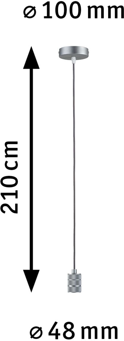 Paulmann Pendelleuchte »Tilla«, 1 flammig, Leuchtmittel E27 | ohne Leuchtmittel, E27, max. 1x60W E27, 230V, Stoff/Metall