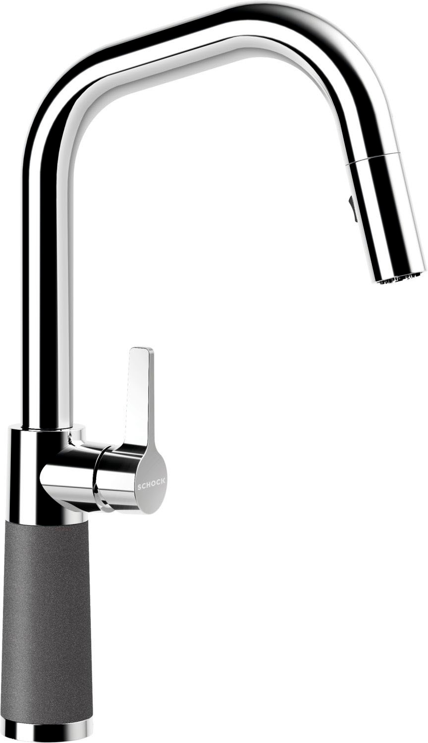 Schock Küchenarmatur "SC-530 SB" ausziehbar, Strahl-Brause, Rückflussverhinderer, Schwenkbereich 120