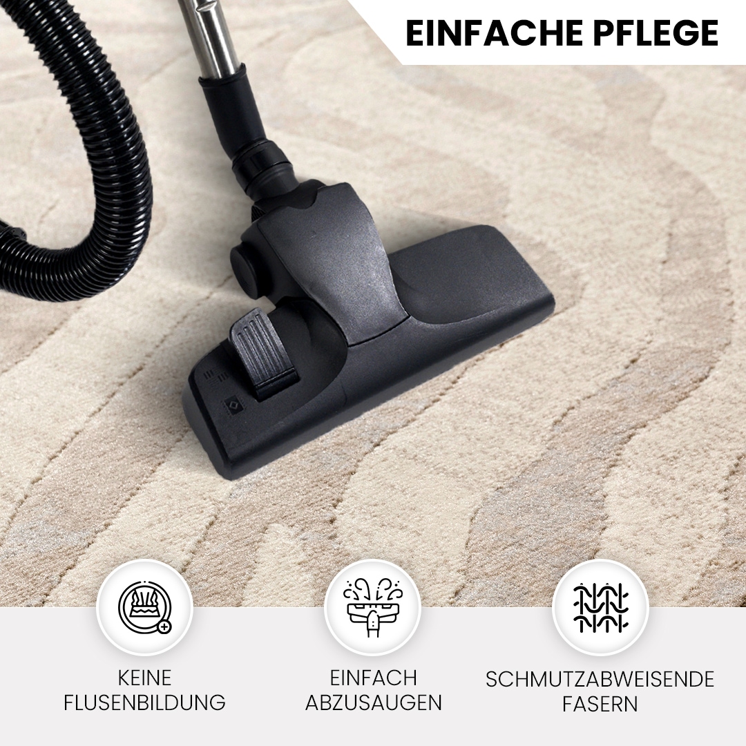 Livabliss Teppich »LUANDA«, rechteckig, 11 mm Höhe, Skandinavischer Teppich, Boho Wohnzimmerteppich/Läufer im Zebra Muster