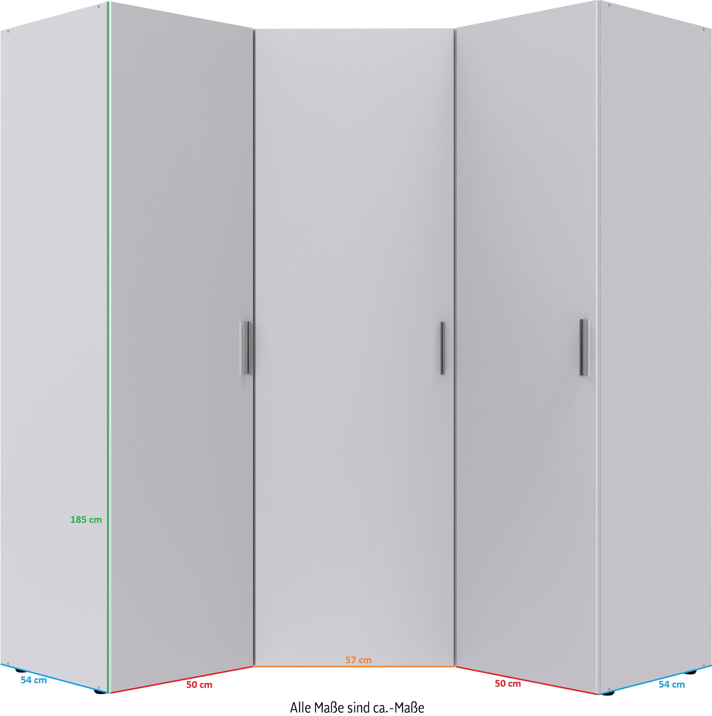 Wimex Schranksystem »Münster«, (Spar-Set, 3tlg: Eckschrank+ 2 Schränke 50cm breit), Mehrzweckschrank