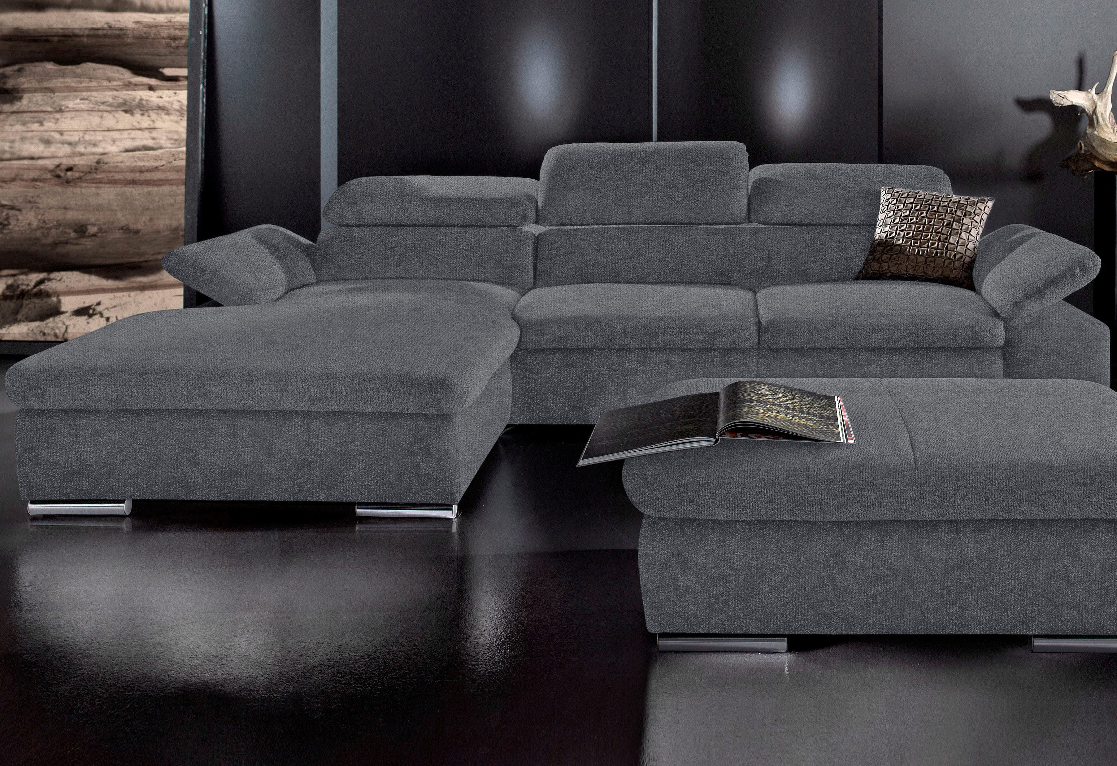 sit&more Ecksofa "Alcudia L-Form" wahlweise mit Schlaffunktion