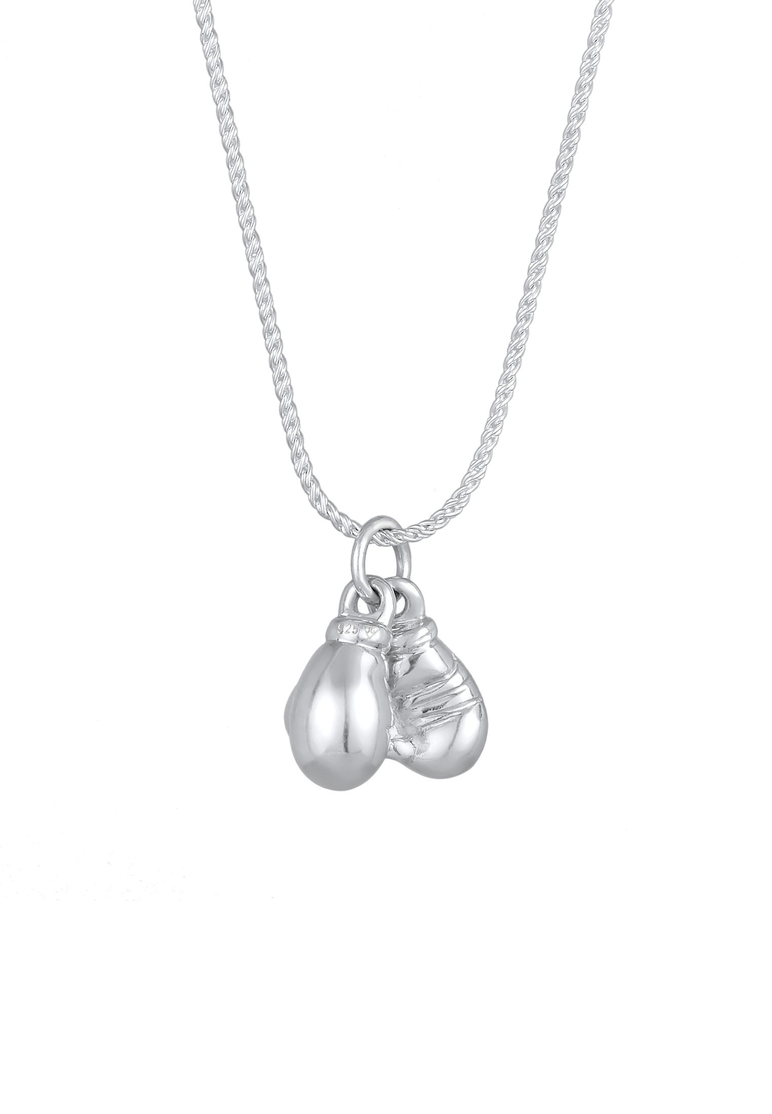Kuzzoi Kette mit Anhänger »Halskette Boxhandschuhe Modisch Stark 925 Silber«