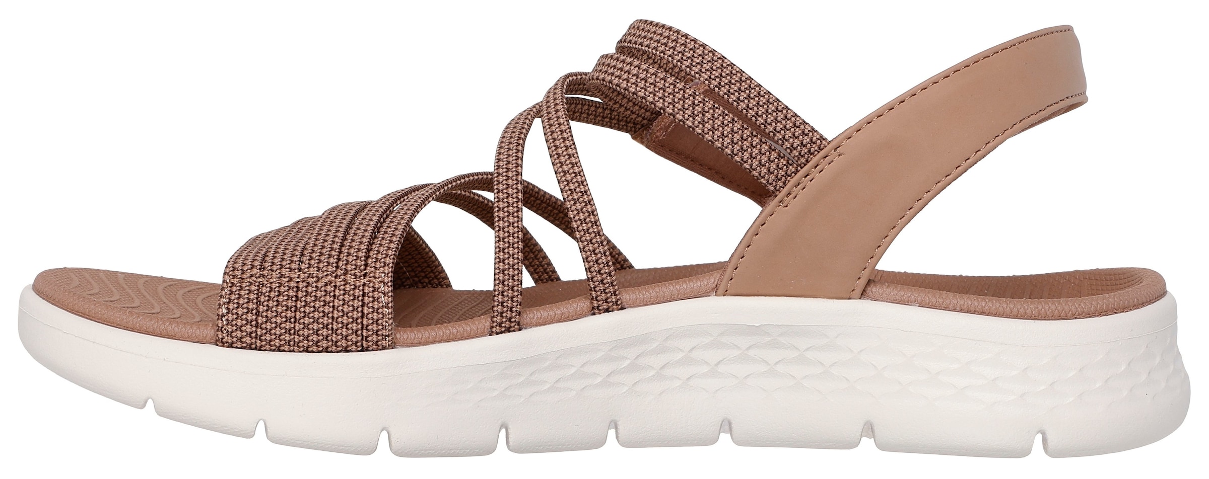 Skechers Sandale »GO WALK FLEX SANDAL«, Schlupfschuh, Sommerschuh, Plateausandale mit Goga Mat Fußbett