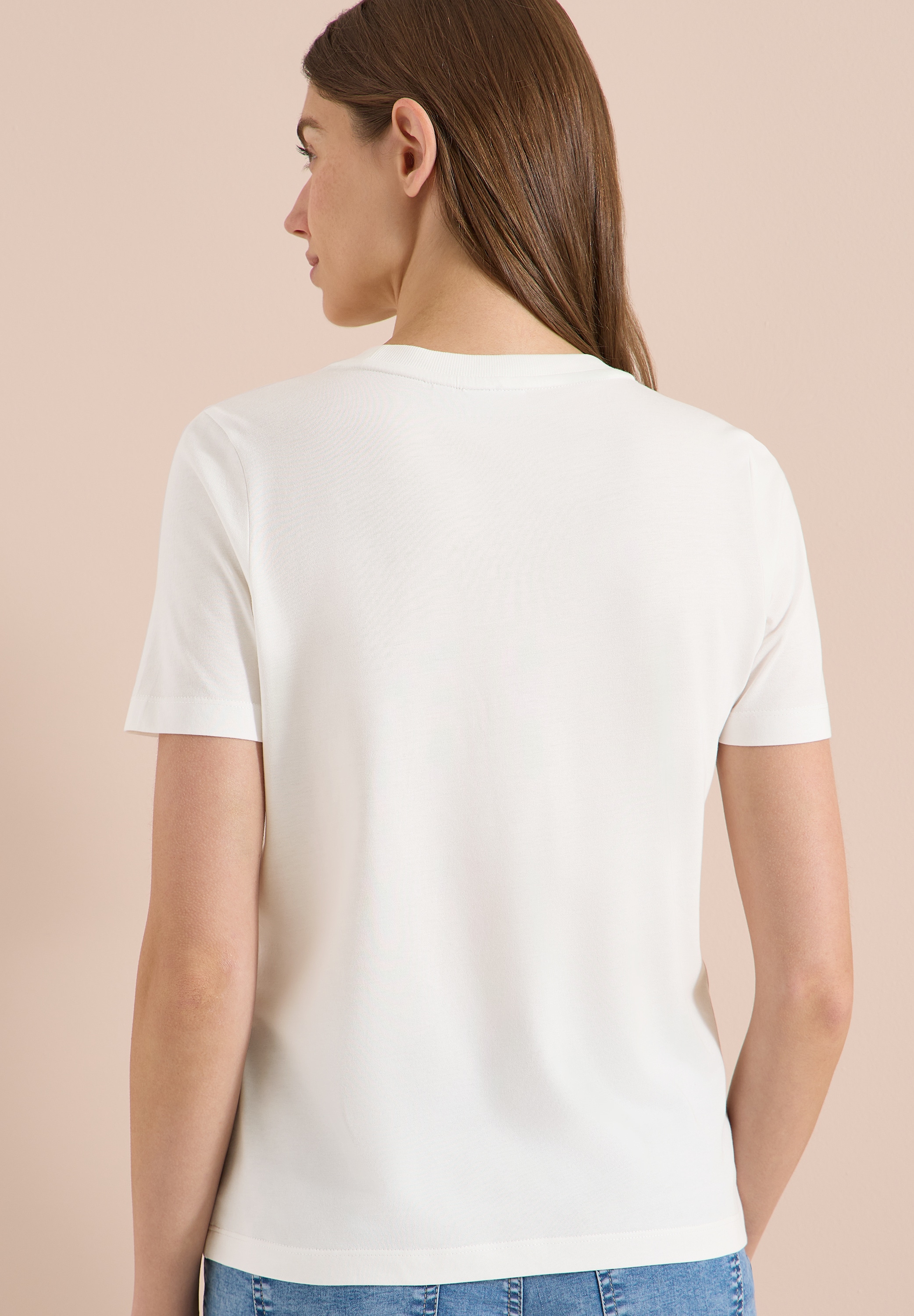 Cecil Kurzarmshirt »Style Lea« Sommershirt mit Rundhals und Artwork