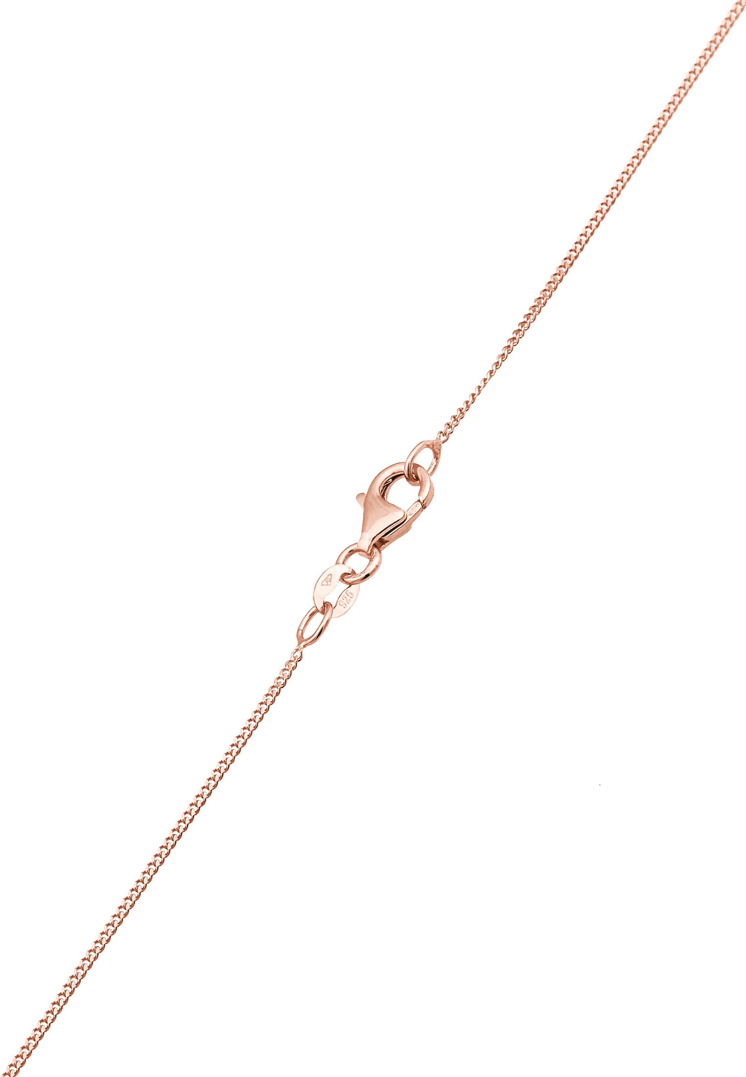 Elli Kette mit Anhänger »Halskette Basic Plättchen Panzerkette 925 Silber«