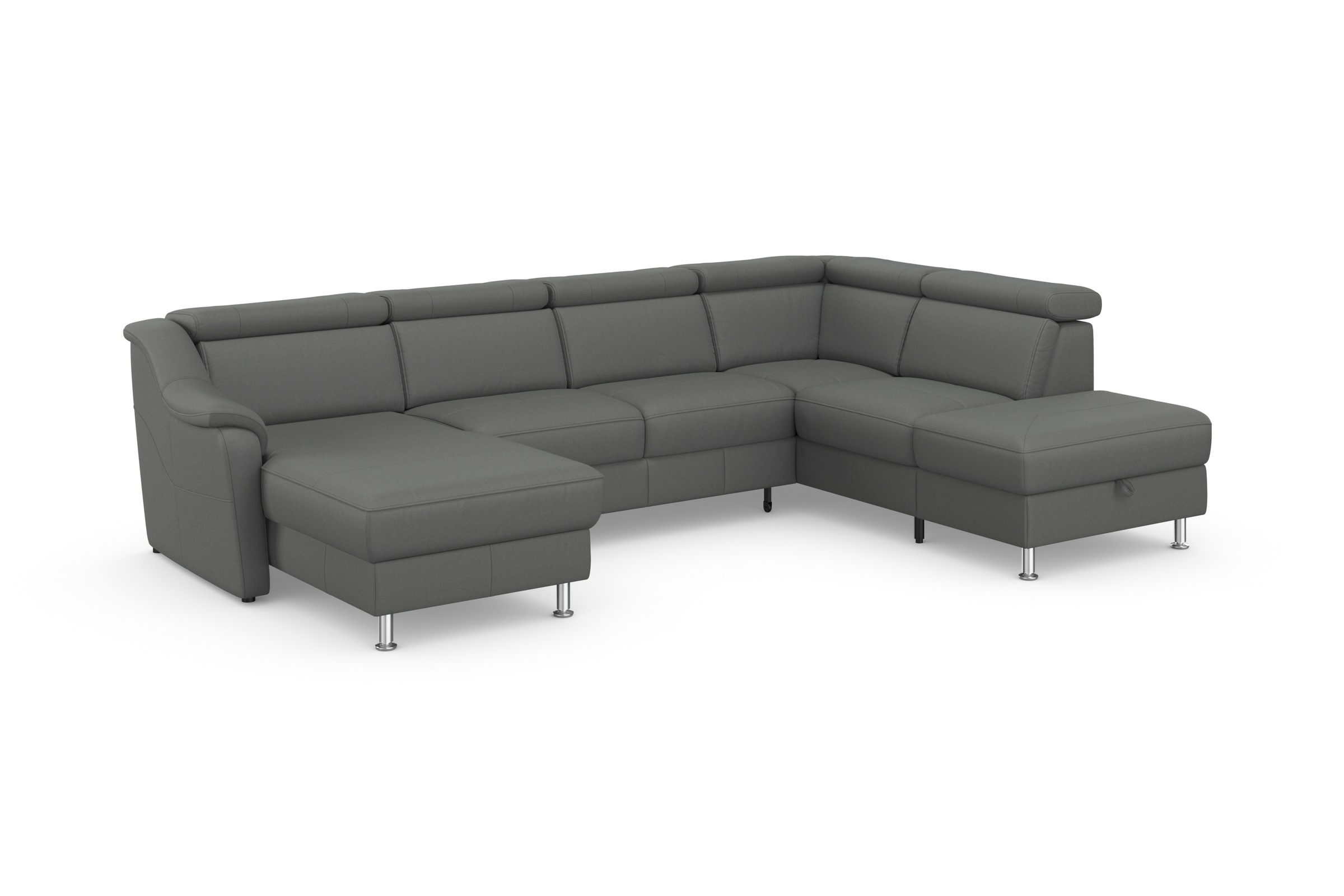sit&more Wohnlandschaft »Freetown U-Form«, Kopfteilverstellung und Federkern, wahlweise mit Bettfunktion