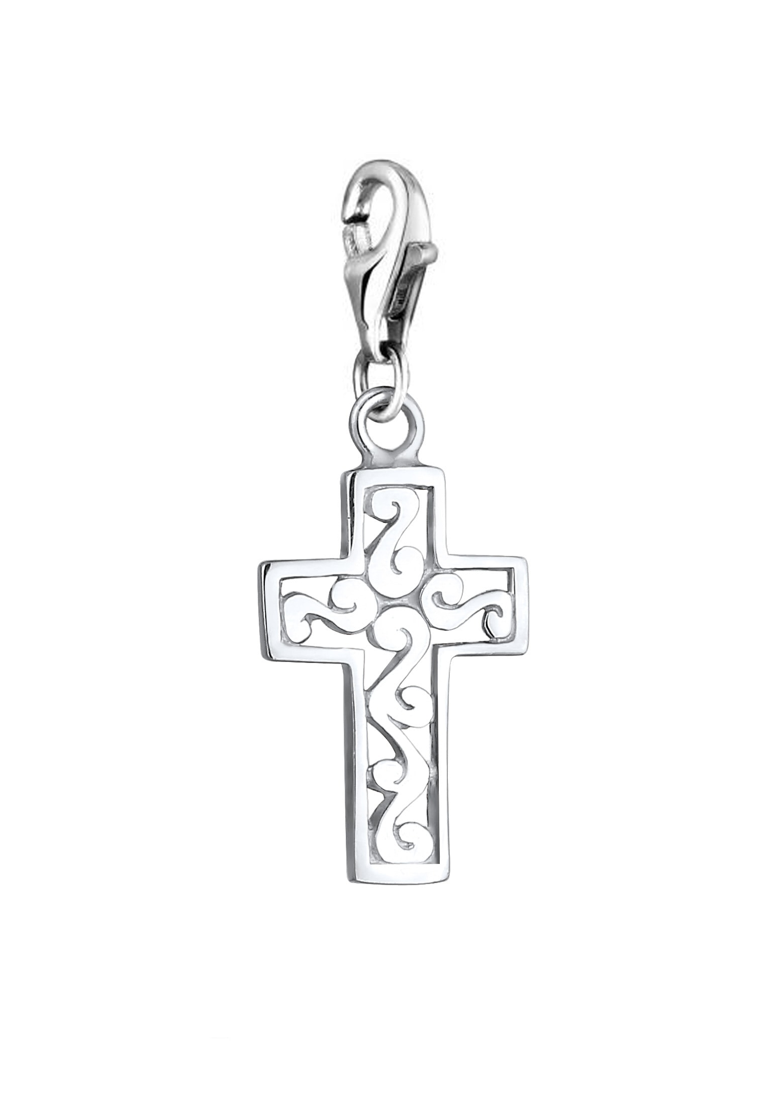 Nenalina Charm-Einhänger »Charm Kreuz Symbol Schutz Anhänger Ornament 925 Silber«