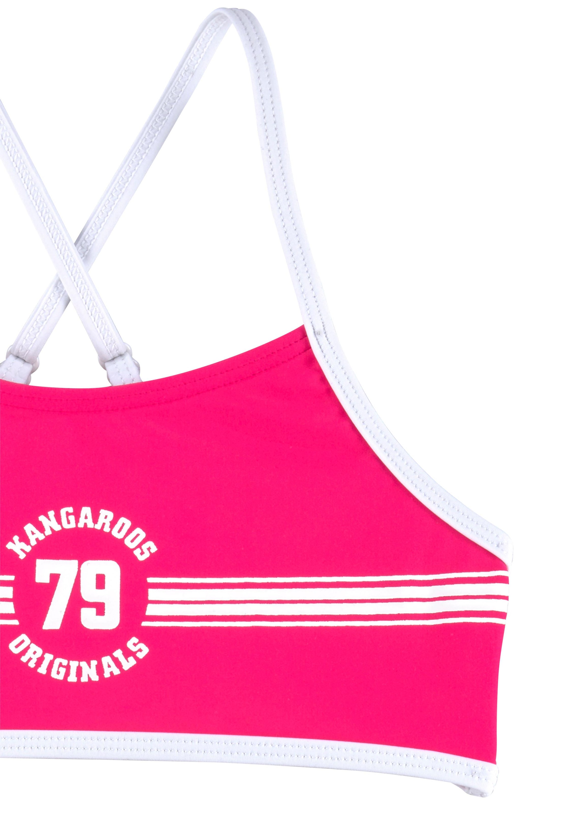 KangaROOS Bustier-Bikini bei sportlichem »Sporty«, mit Frontdruck