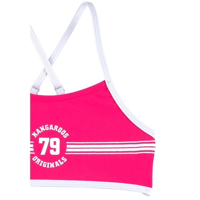 KangaROOS Bustier-Bikini »Sporty«, mit sportlichem Frontdruck bei