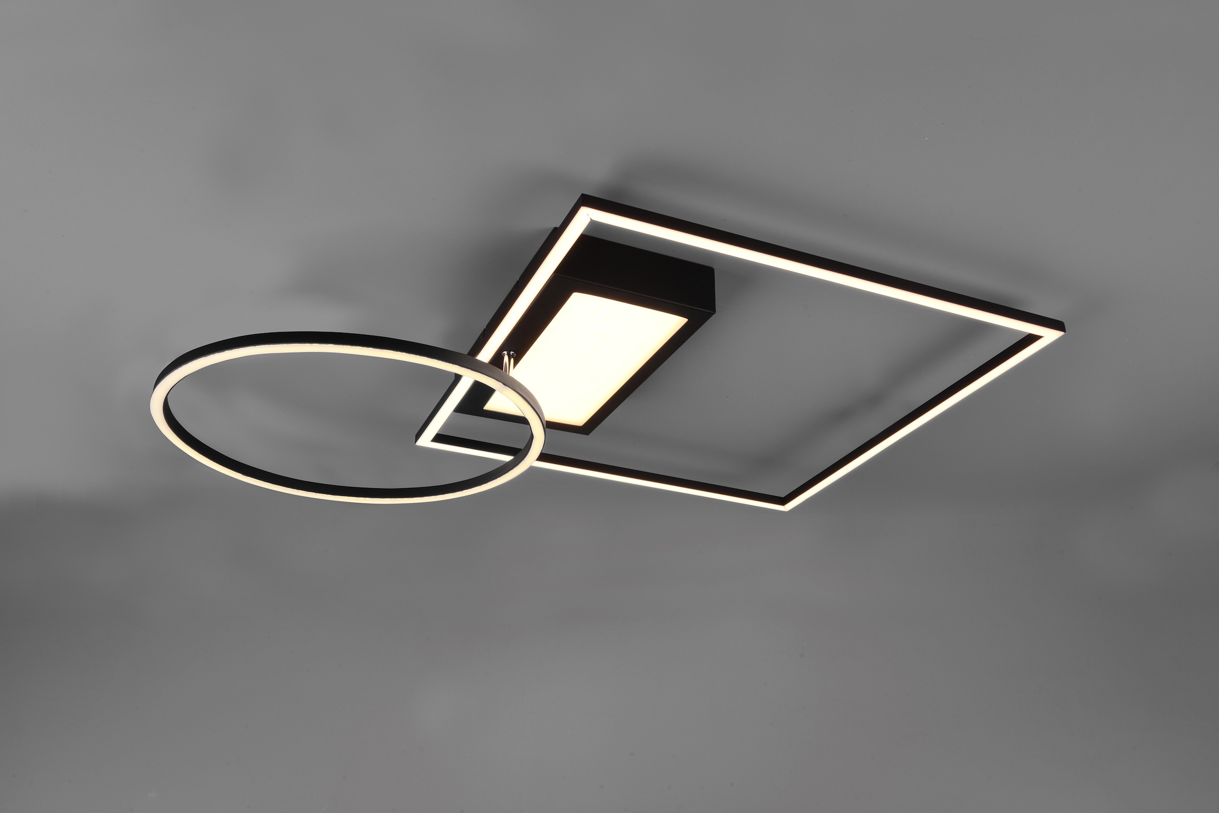 Deckenlampe, Memory St., mit über TRIO Funktion online integrierter schwenkbar, Farbwechsler, Fernbedienung, LED-Modul, Leuchten und LED einstellbar, Wandschalter 1 stufenlos Fernbedienung Lichtfarbe Deckenleuchte Dimmer, »Downey, Deckenleuchte«,