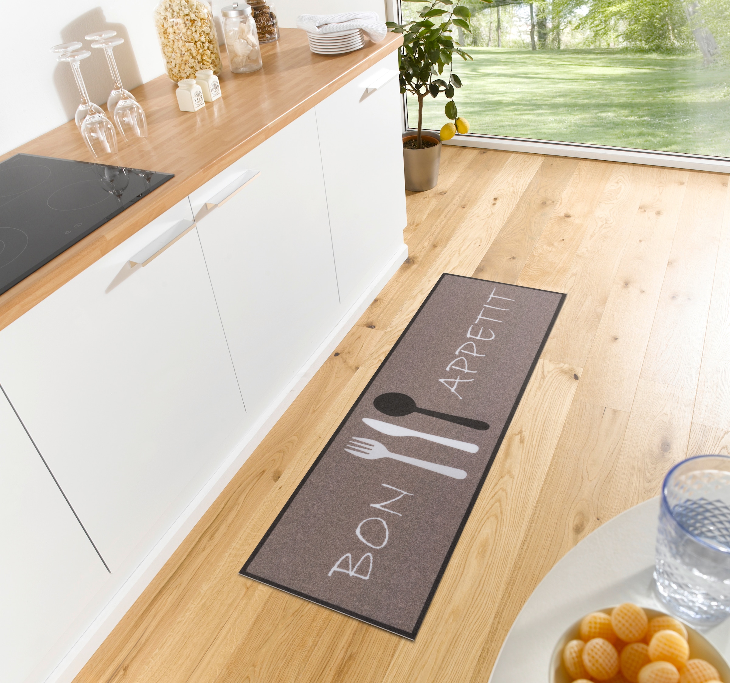 HANSE Home Küchenläufer »Bon Appetit Cutlery« rechteckig 3 mm Höhe Läufer, Rutschfest, Küchenteppich, Küche, Teppich, Pflegeleicht