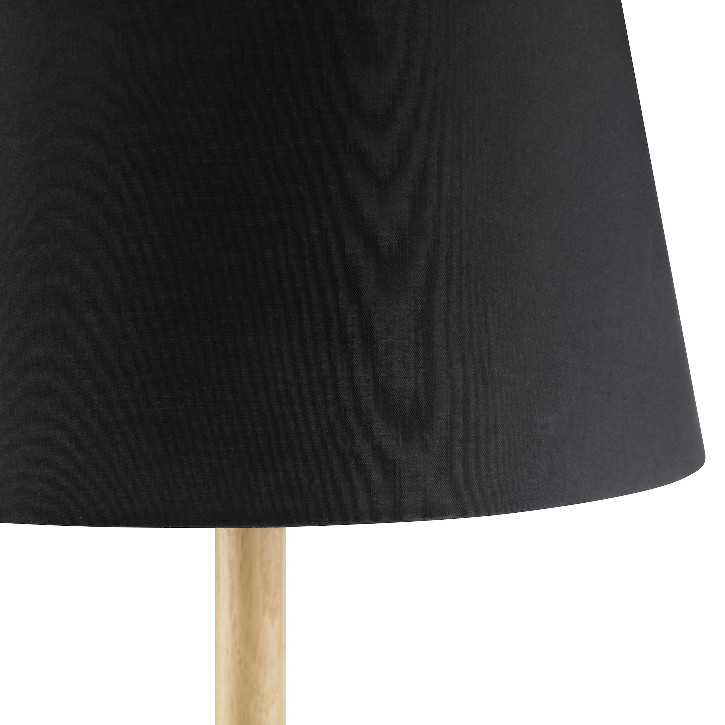 lumiCouture Stehlampe »Timber« E27 1 Stk. Ø 40 cm x 141 cm, E27 Fassung, Wippschalter, Holz/Textil, schwarz