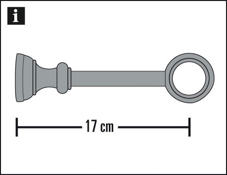 GARDINIA Gardinenstangenhalter »Träger geschlossen für Ø 28 mm« Serie Gardinenstangen-Set Lugano Classic Ø 28 mm