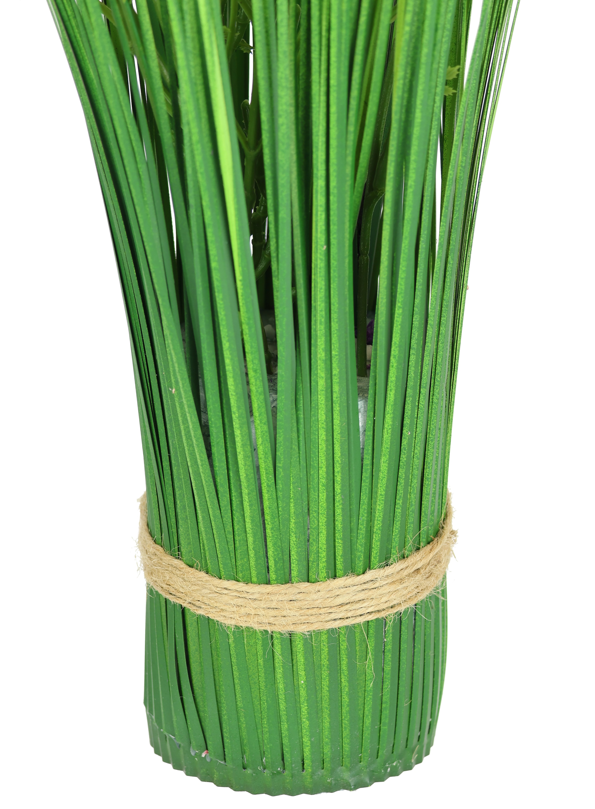 I.GE.A. Kunstpflanze »Künstlicher Grasbund mit Blüten« Grasbusch Deko Kunstblumen Kunstgras Grünpflanze Gräser Sträucher