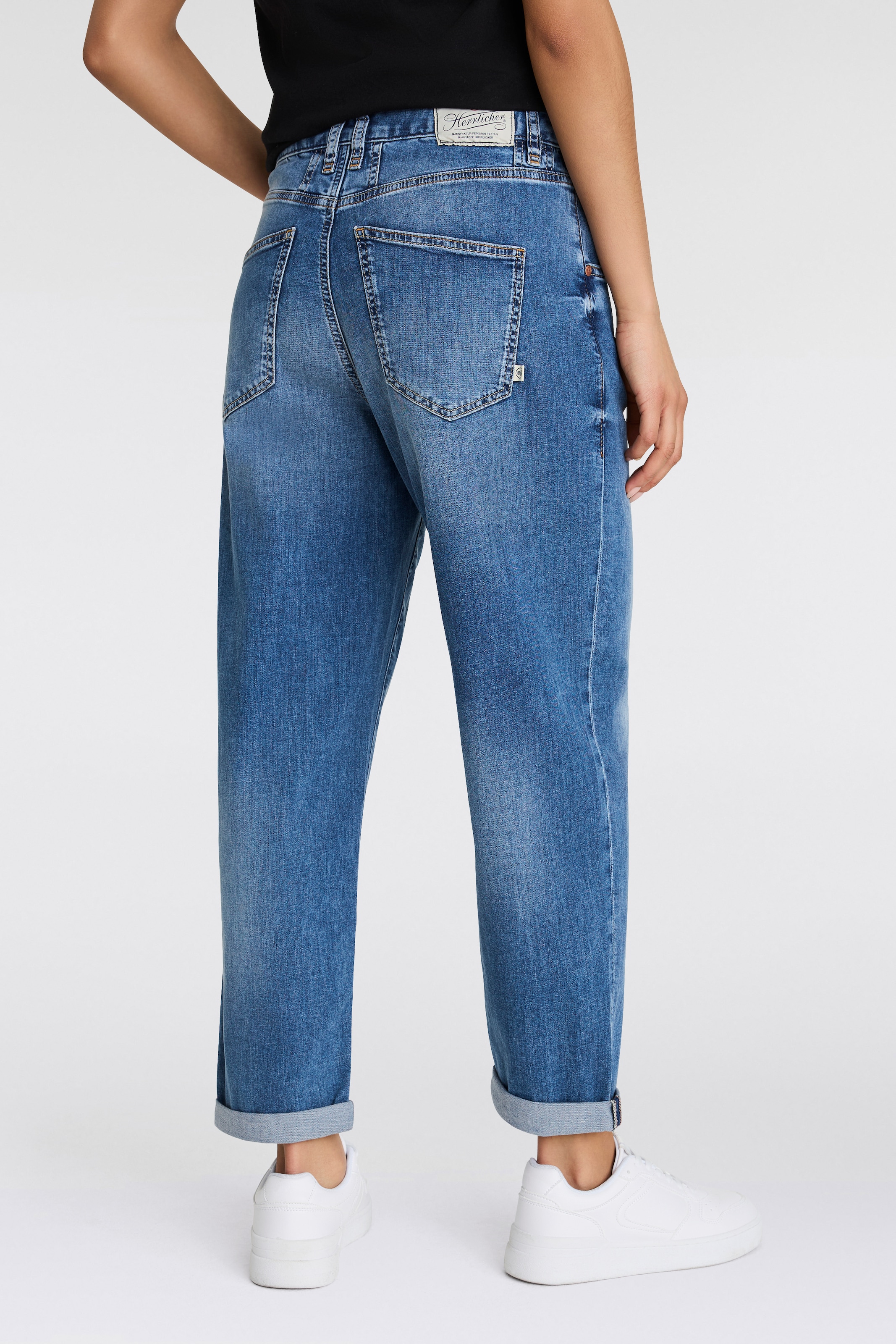 Herrlicher Straight-Jeans »Brooke Recycled Denim Light«, krempelbar
