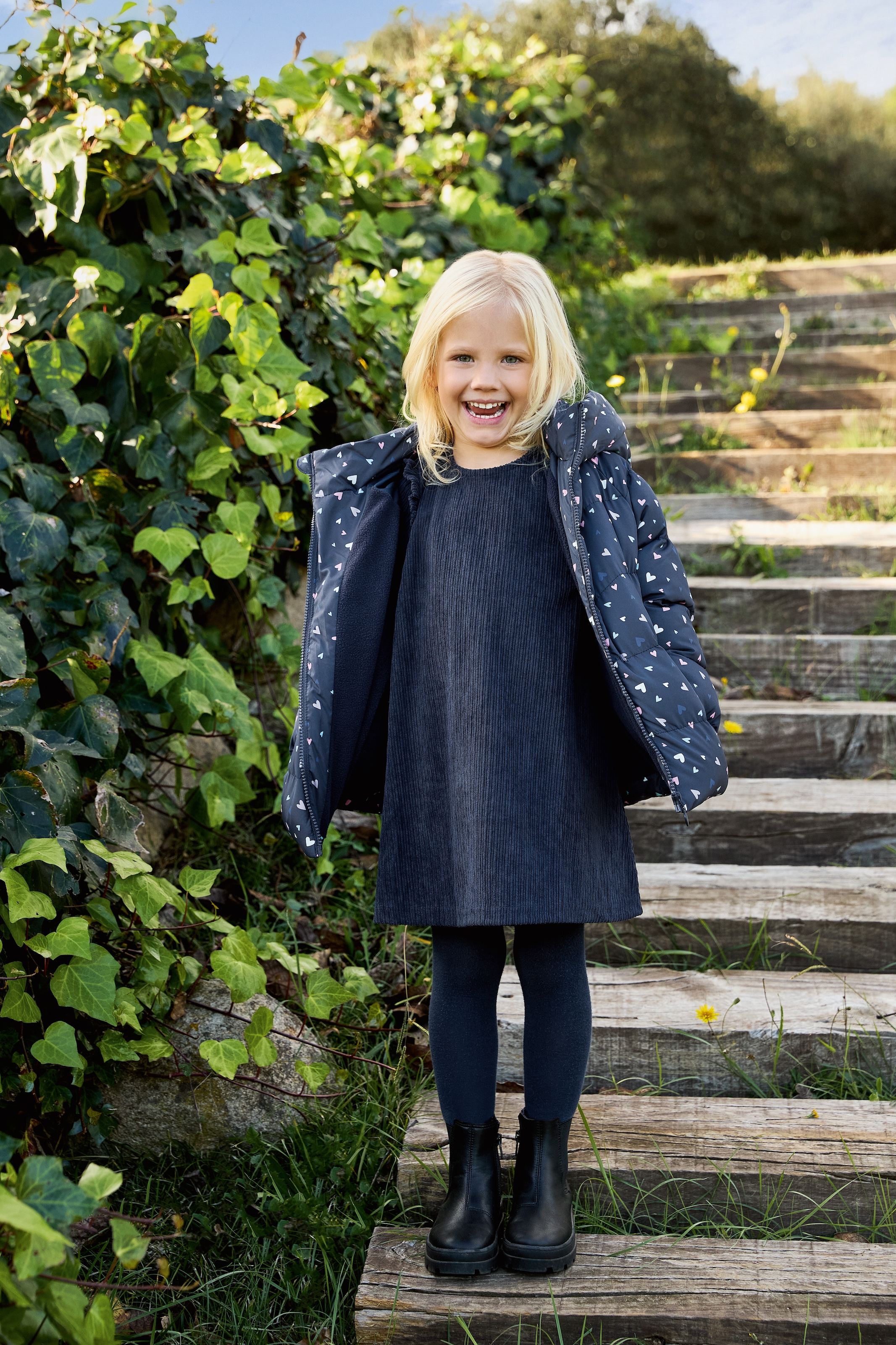 Blue Seven Steppjacke mit Kapuze Kunstfaser