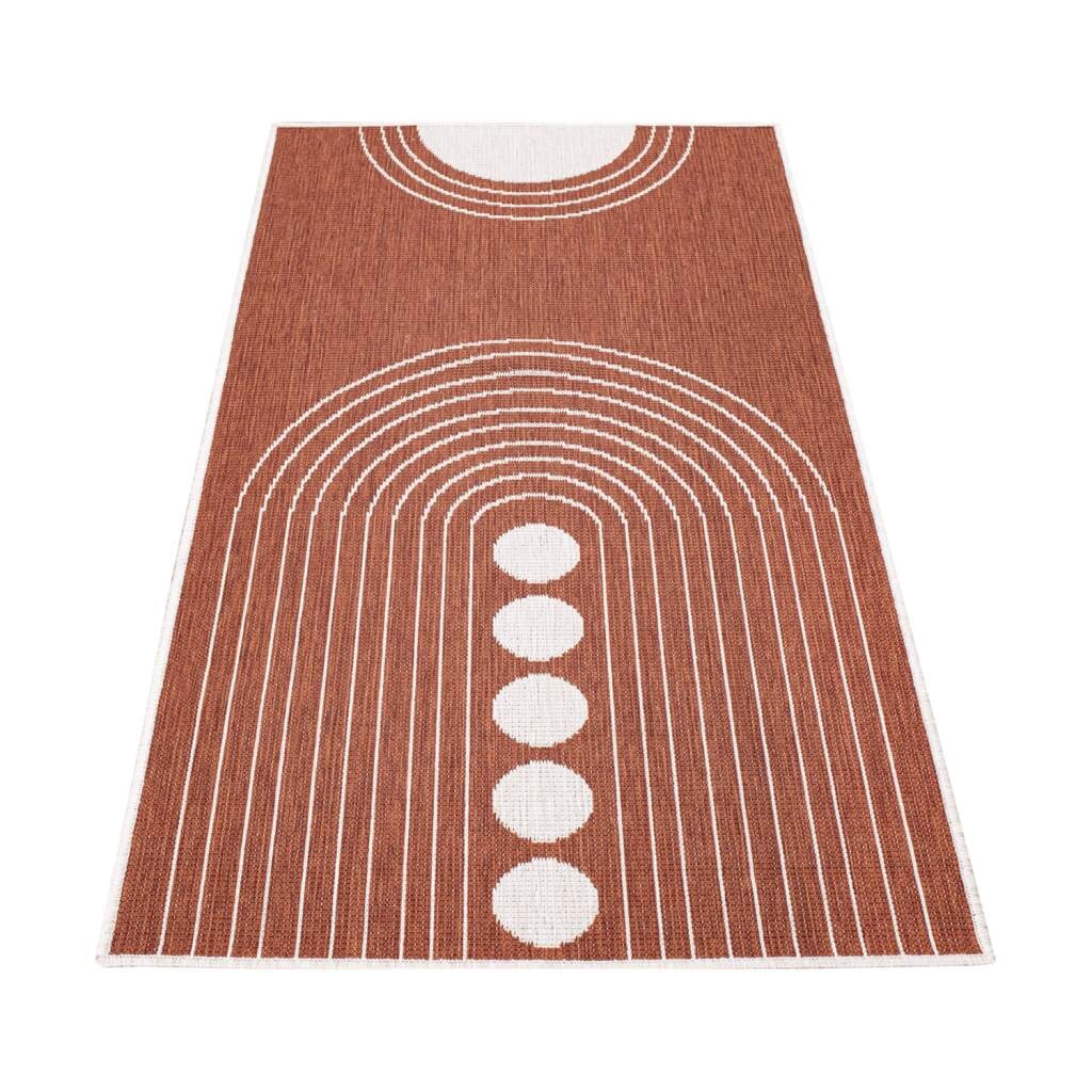 Carpet City Outdoorteppich »DUO RUG 5739« rechteckig 5 mm Höhe Wendeteppich Wetterfest In- & Outdoor, Balkon, Terrasse, Wohnzimmer