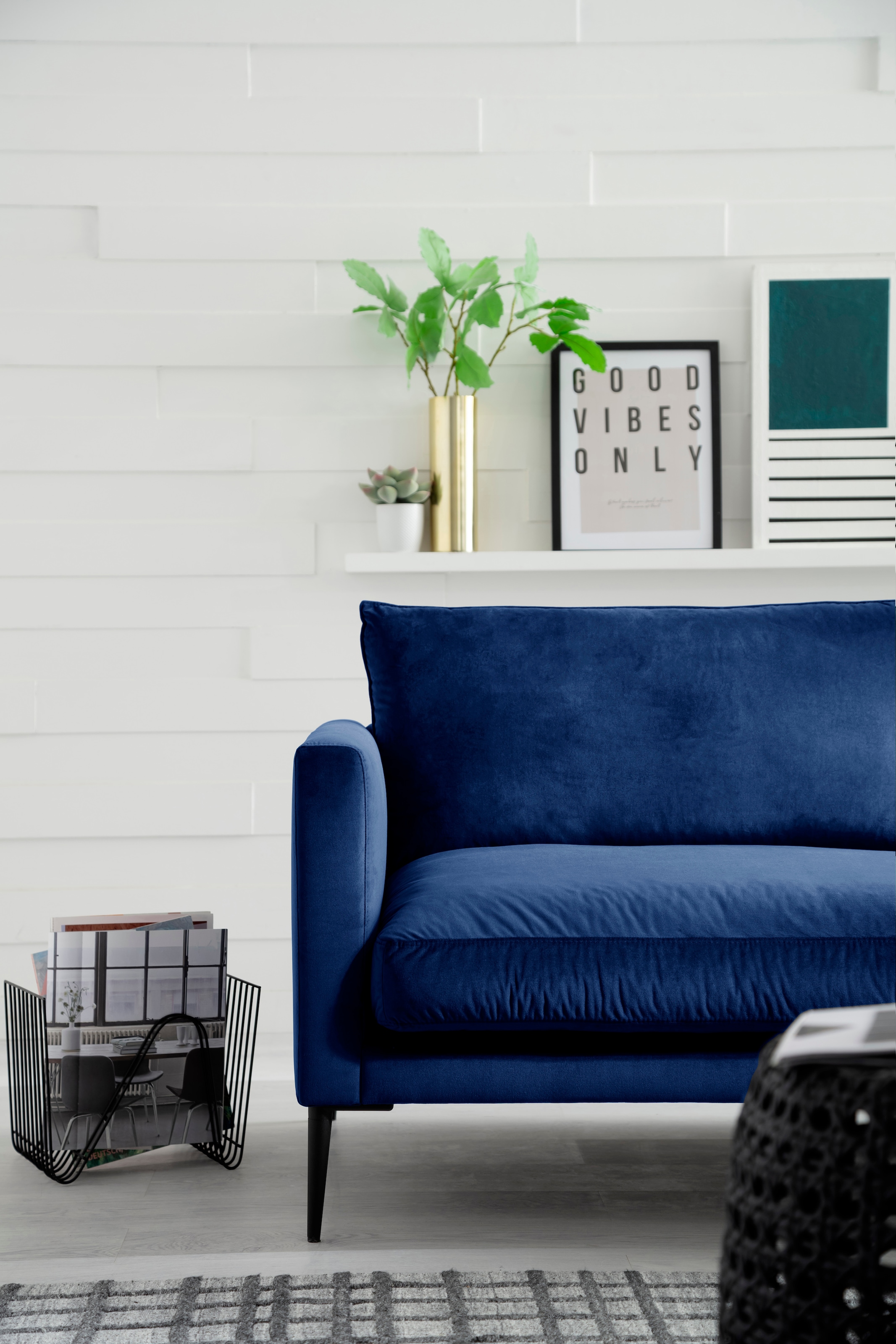 Trends by HG Polsterecke »Svea L-Form« Recamiere rechts oder links, mit Metallfuß, frei im Raum stellbar