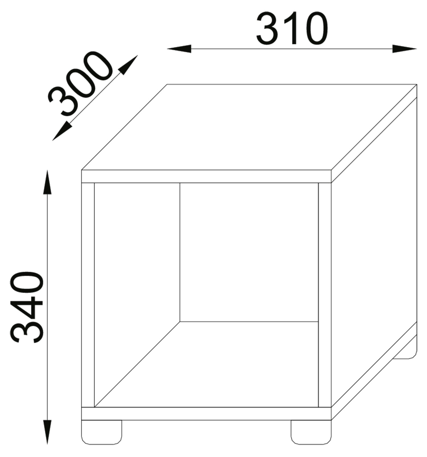 VCM Midischrank »Holz Würfel Badmöbel Badregal Benos-1«