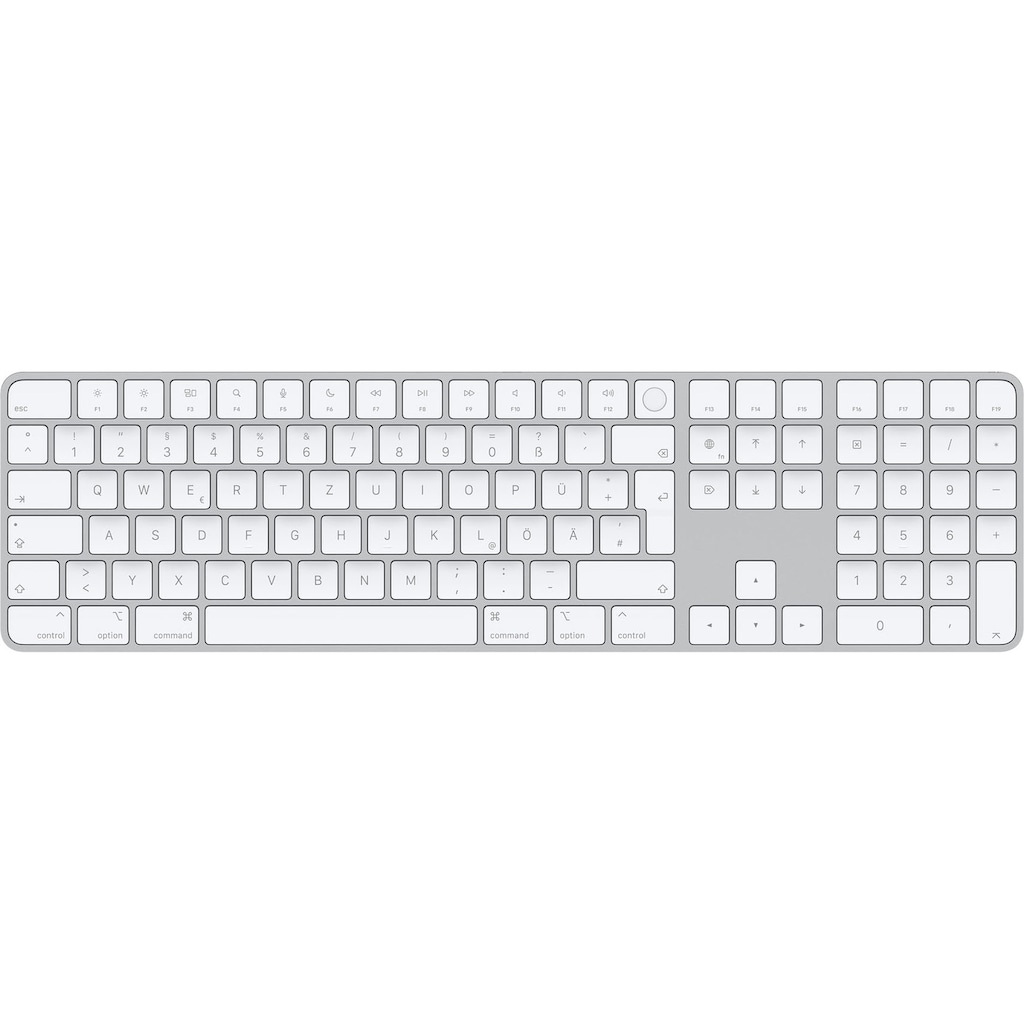 Apple Apple-Tastatur »Magic Keyboard with Touch ID and Numeric Keypad for Mac«, (Multimedia-Tasten)