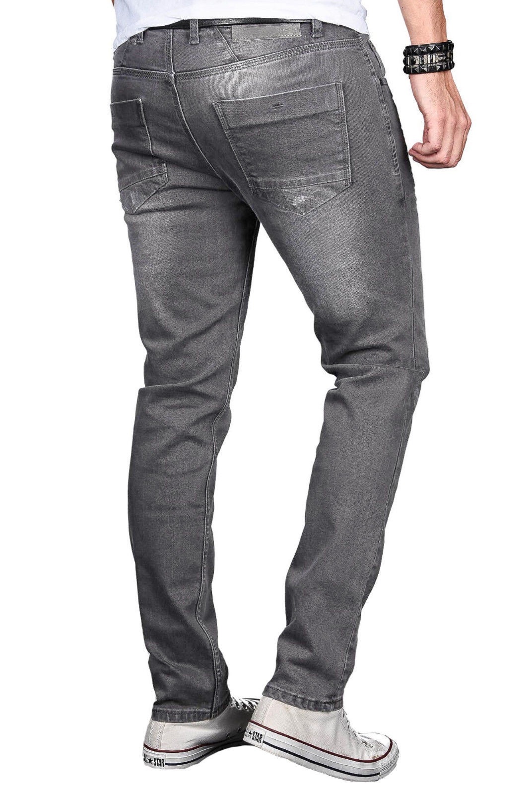 Alessandro Salvarini Slim-fit-Jeans »A. Salvarini Designer Herren Jeans Hose Basic Stretch Jeanshose Regular Slim«
