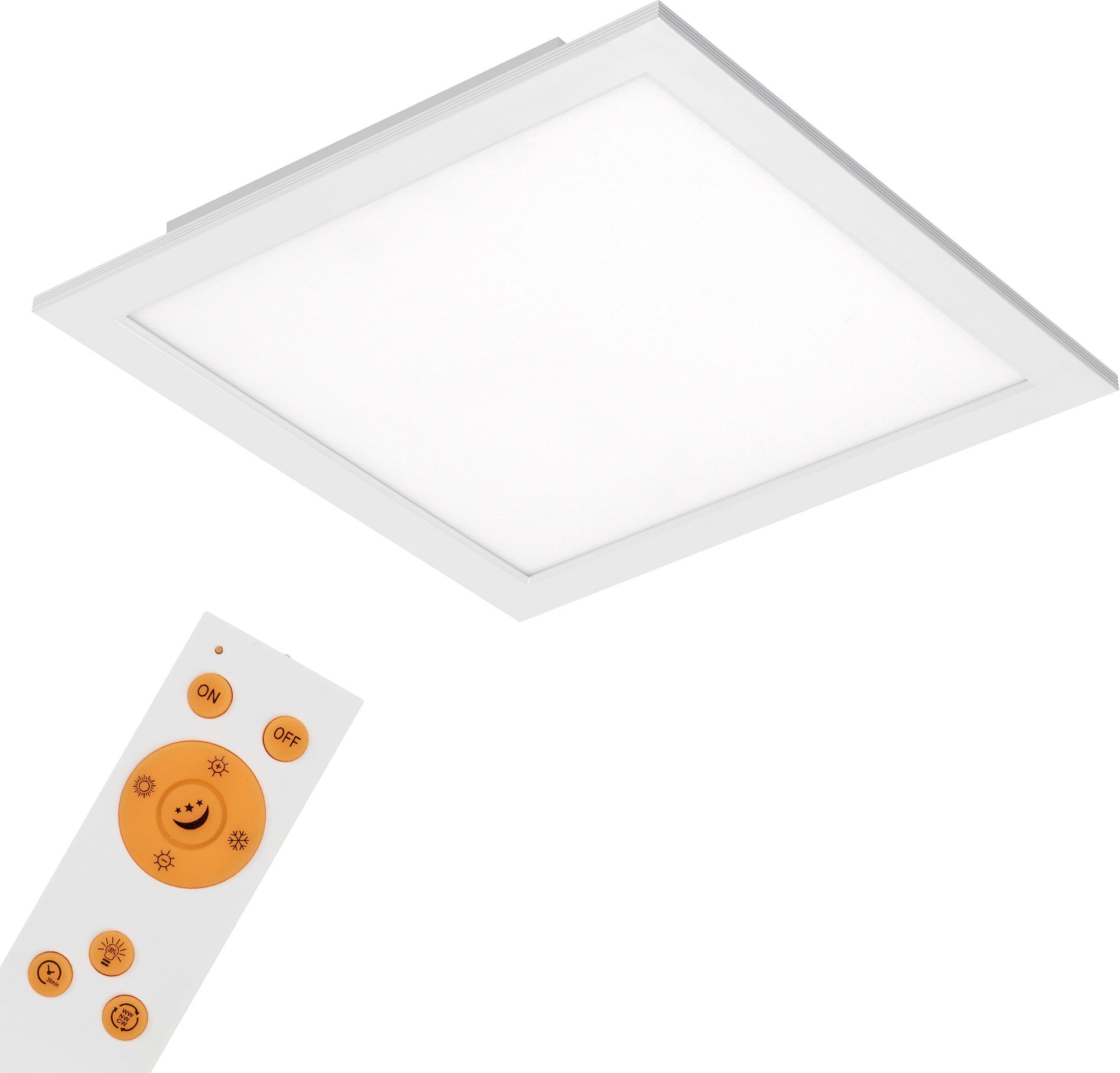 Briloner Leuchten LED Panel »7194016 Piatto«, Leuchtmittel LED-Board | LED fest integriert, Deckenlampe, 29,5x29,5x5cm, Weiß, 18W, Wohnzimmer, Schlafzimmer, Flur