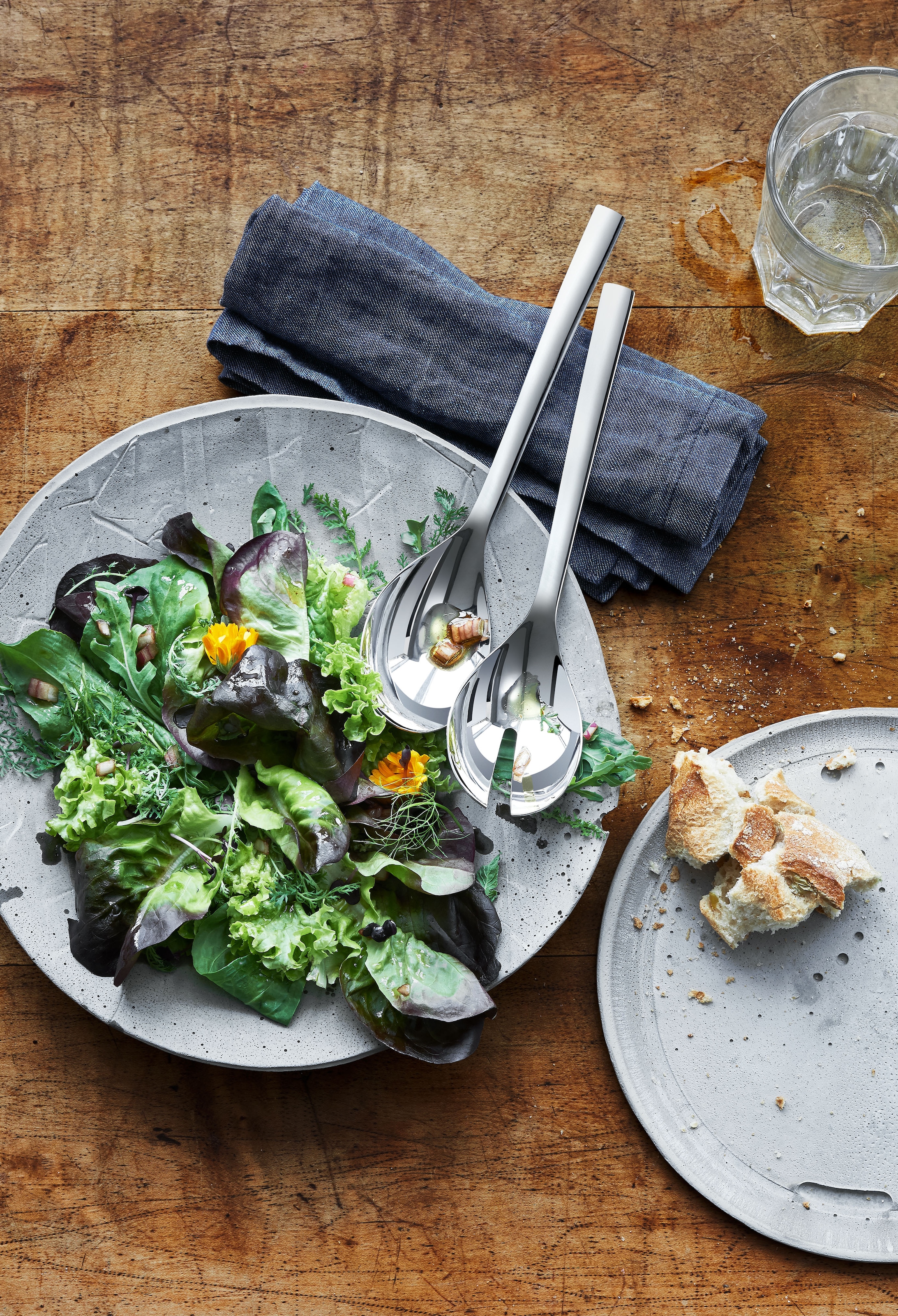 WMF Salatbesteck »Nuova« 2-tlg., 25 cm, Cromargan Edelstahl rostfrei 18/10, Geschenkverpackung