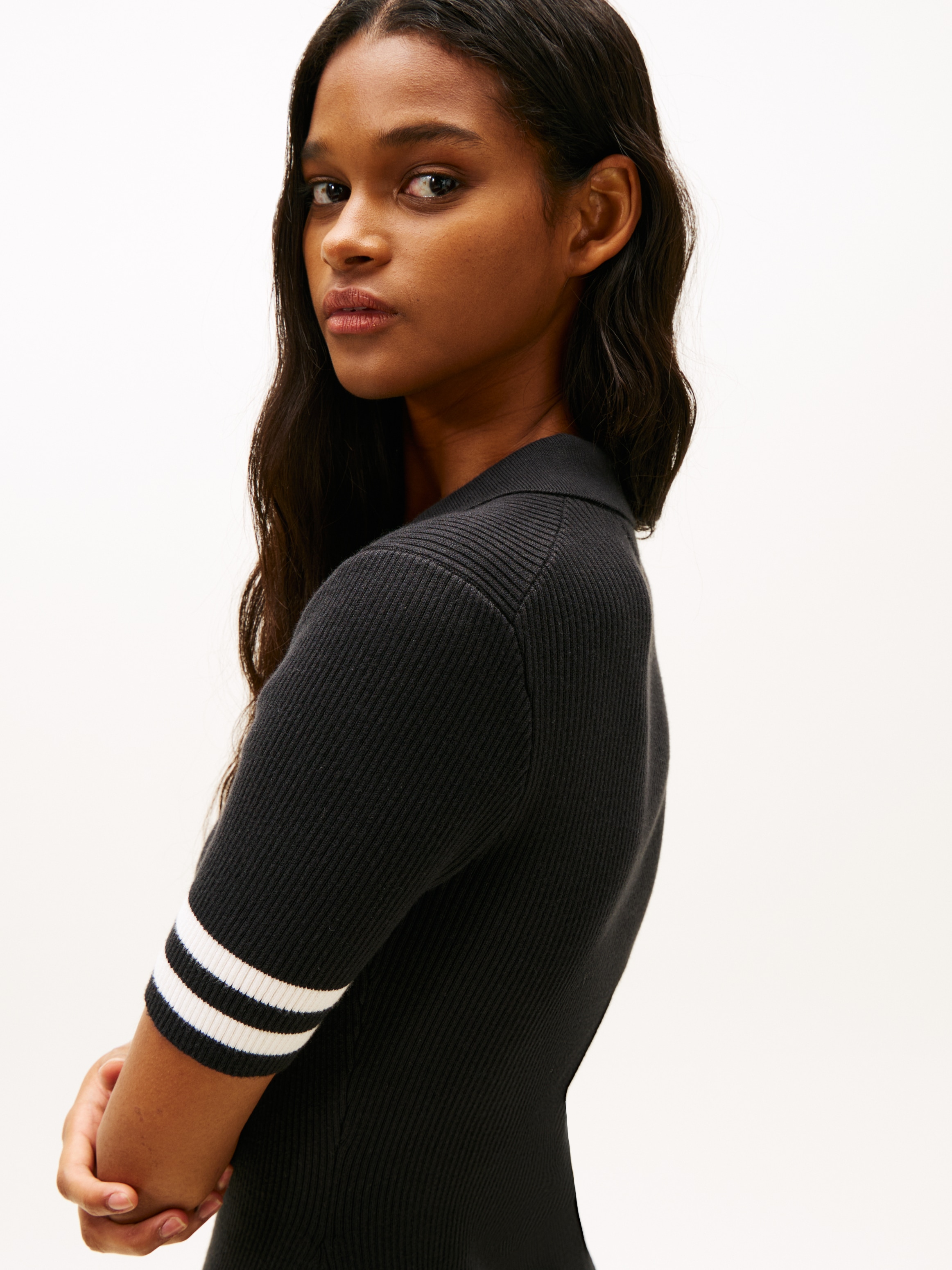 Tommy Jeans Polokleid »TJW F&F SWEATER POLO MINI DRESS«