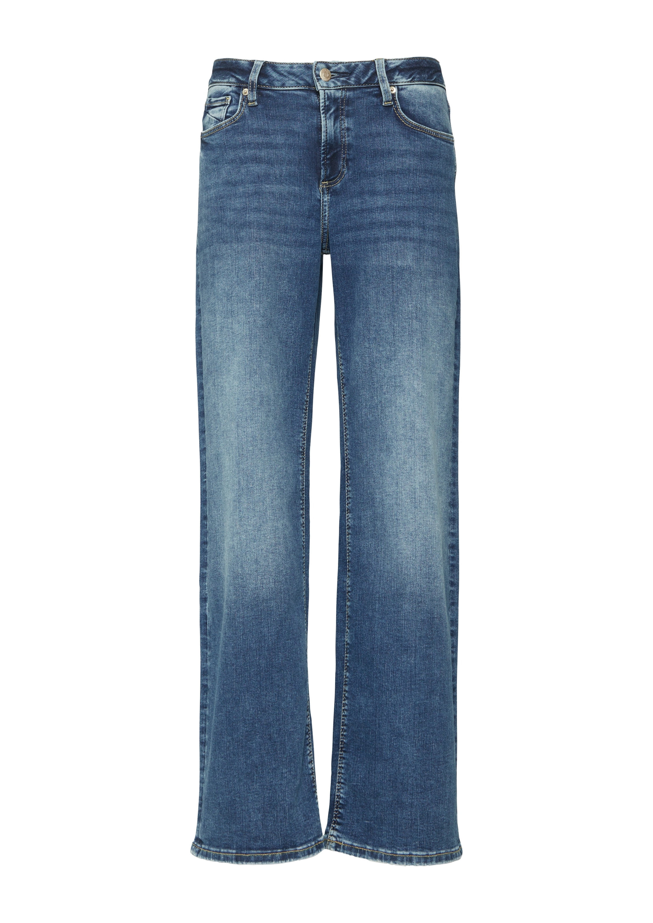 QS Stretch-Jeans »CATIE Wide Leg«, in blauer Waschung