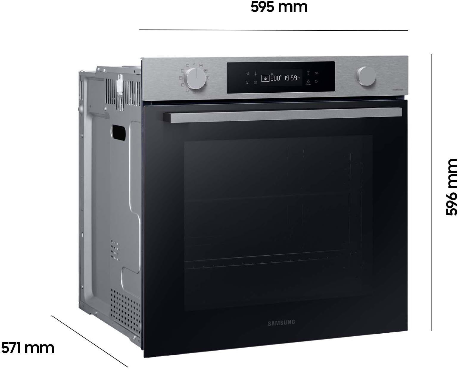 Samsung Einbaubackofen NV7400B »NV7B41307AS« mit Pyrolyse-Selbstreinigung Raumwunder - XXL-Innenraum mit 76L, langsam schließender Tür und WiFi