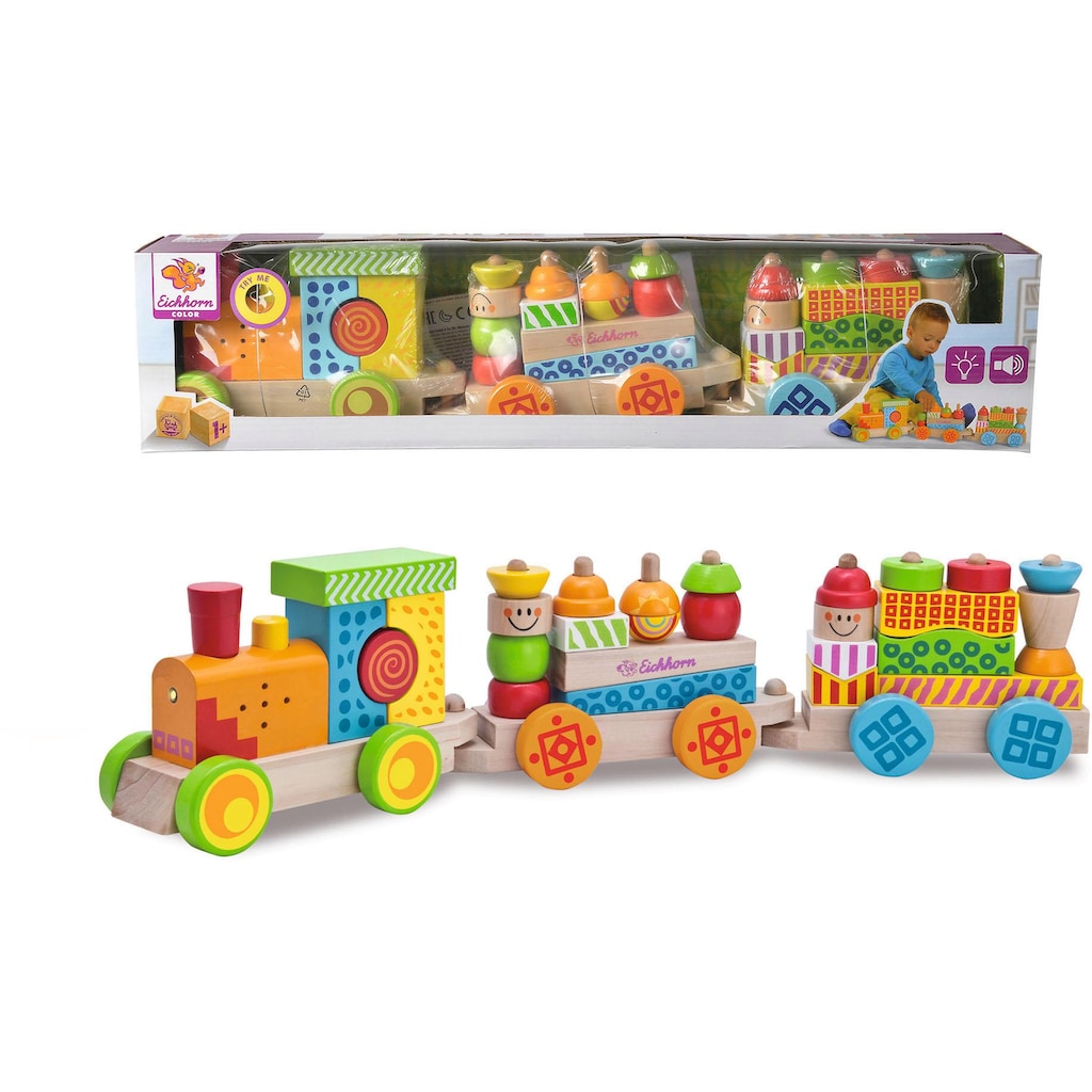 Eichhorn Spielzeug-Eisenbahn »Color, Holz-Soundzug«, mit Licht- und Soundfunktion