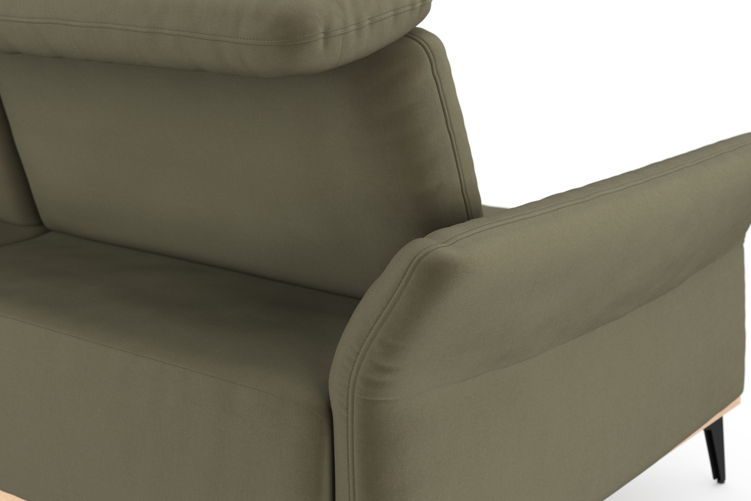 Home affaire Ecksofa »Fjord L-Form« massiv, wahlweise mit Armlehnfunktion, Kopf- Sitztiefenverstellung