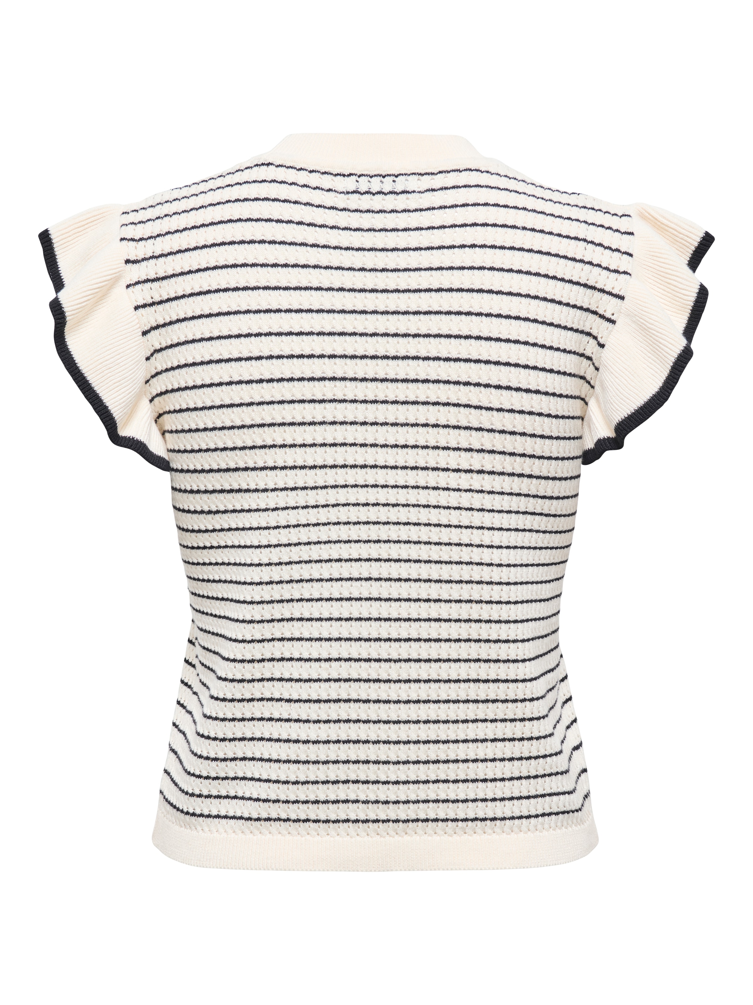 JDY Kurzarmpullover »JDYCARICE S/L FRILL PULLOVER KNT NOOS«